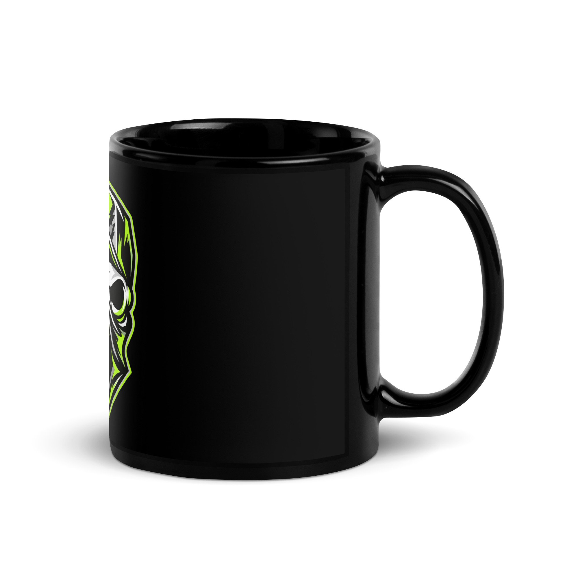 Wilder Racing Skull Black Mug, left side