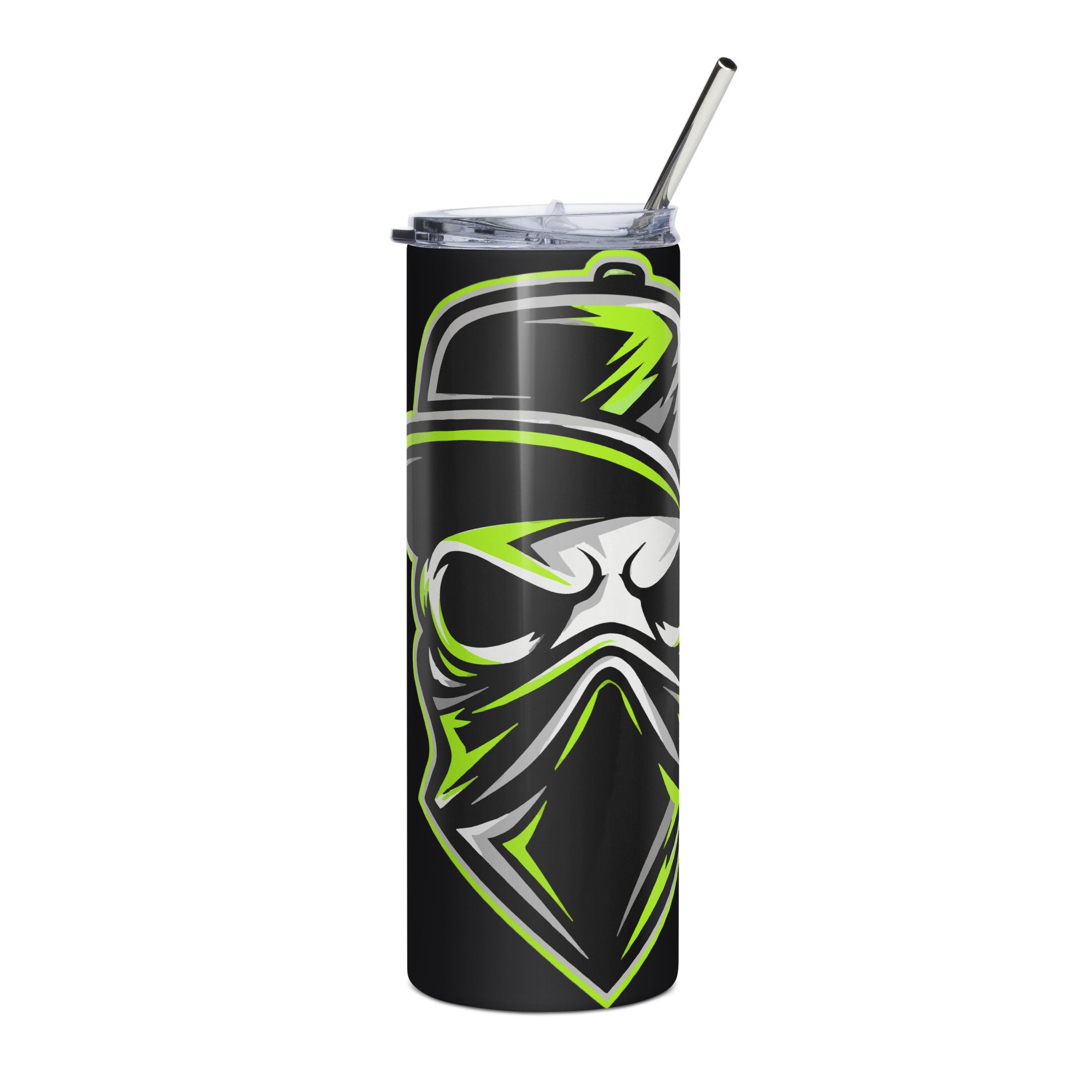 Wilder Racing Skull Stainless Tumbler, front