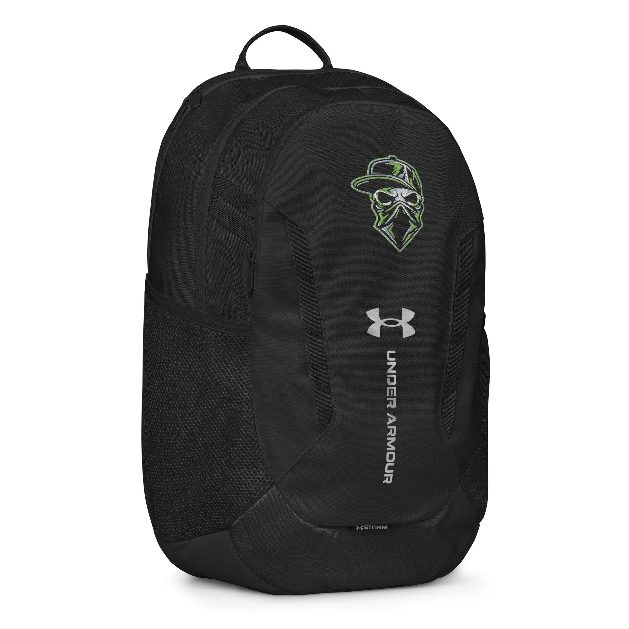 Wilder Racing Skull Under Armour Backpack, side angle