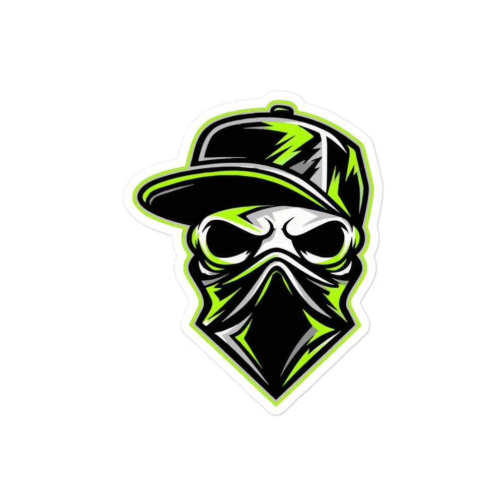 Wilder Racing Skull Sticker, front