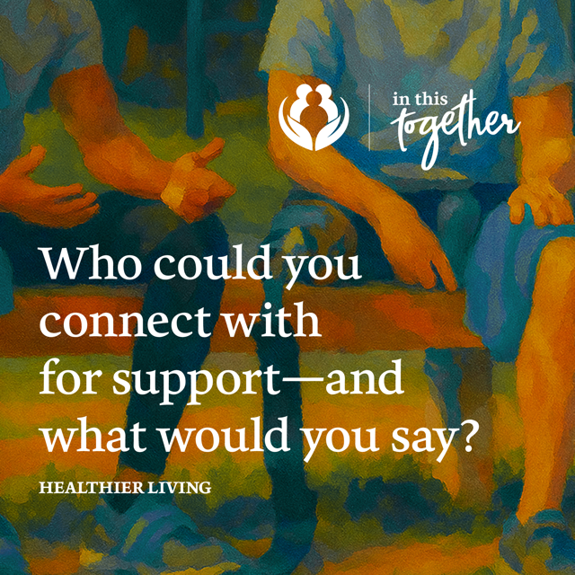 Illustration of a small group of young people sitting together and talking.