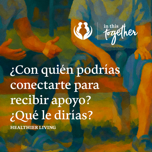 Ilustración de un grupo pequeño de jóvenes sentados y conversando.