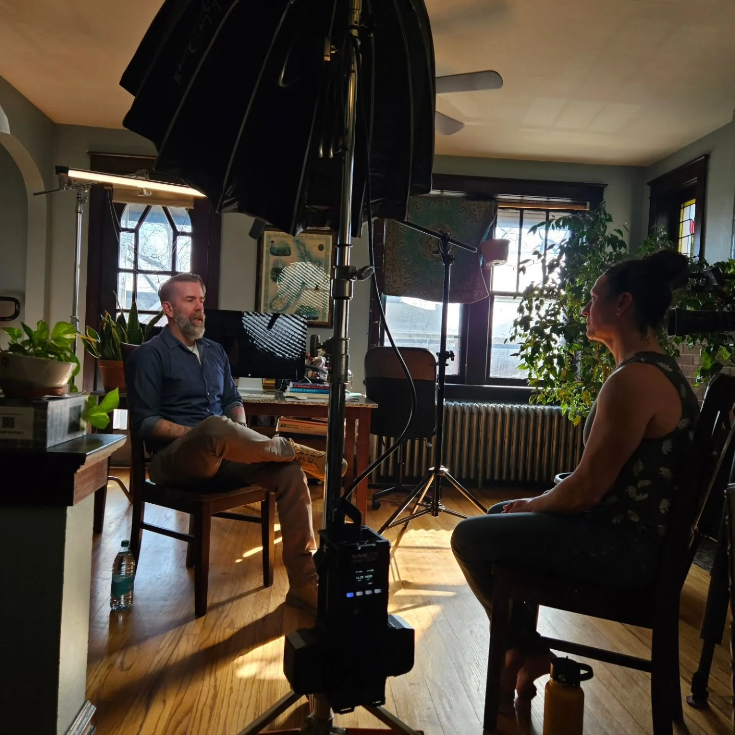 Chris and Daniel gear up for an interview with HEC-TV (Higher Education Channel), on Spotlight. We are so thankful to work with Kara Vaninger! She has been amazing to work with and so kind to our team! Stay tuned for this to come out and for some sne