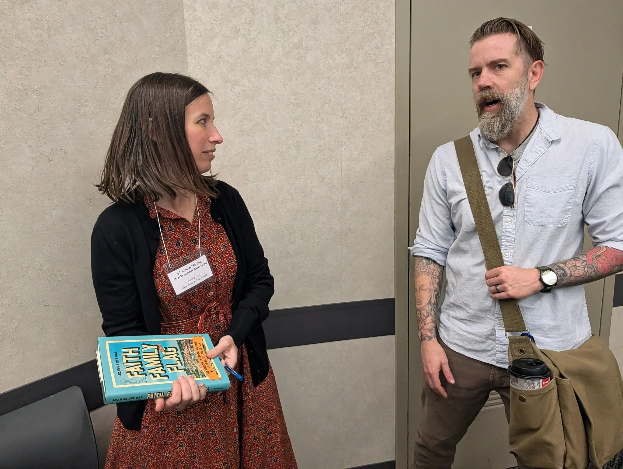 It was such a pleasure to meet Dr. Joanna Das, author of "Faith, Family, and Flag: Branson Entertainment and the Idea of America" at the Ozarks Studies Association conference! Be sure to get your own copy of her book, available here: https: