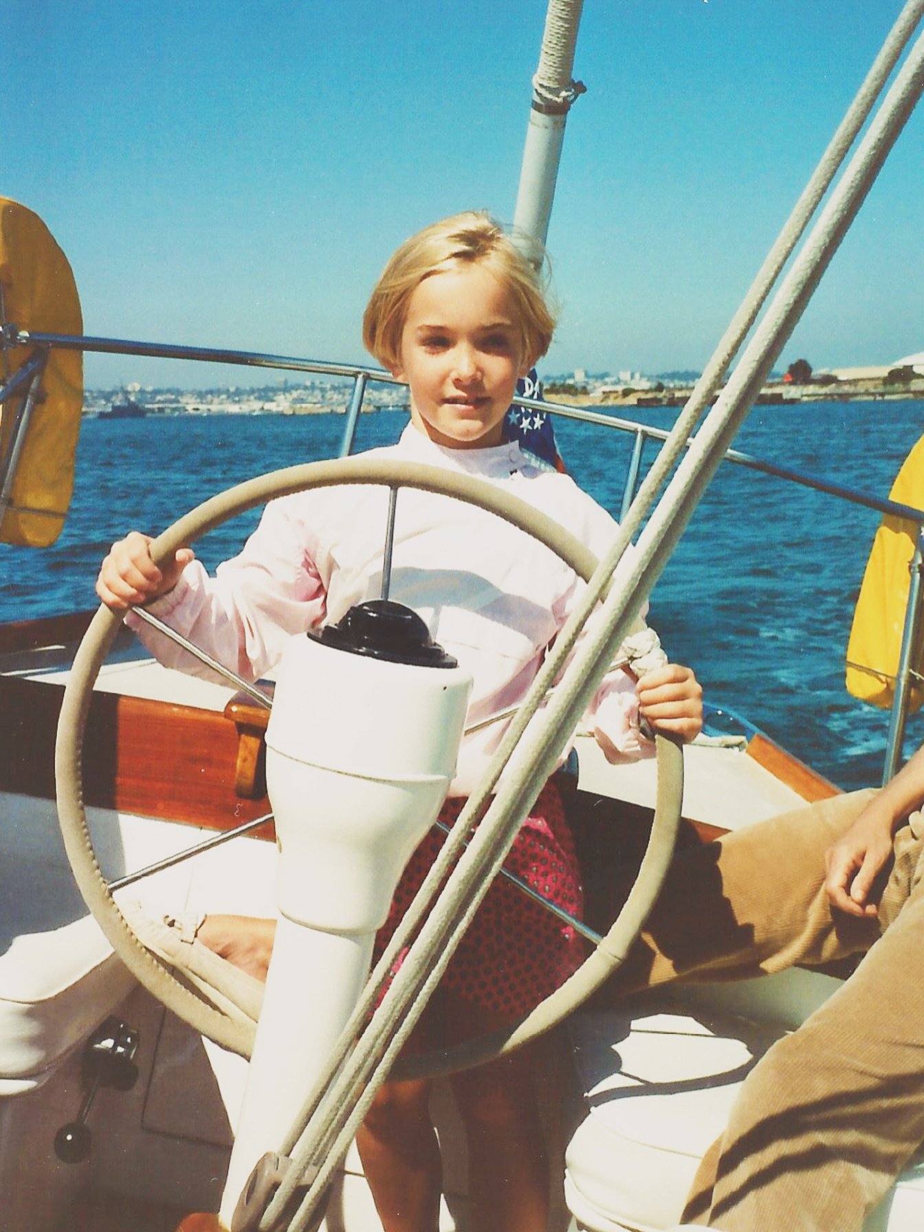 This is where it all started. ⛵️✨
 San Diego Bay. Age 6. First time at the helm of a sailboat.

I didn&rsquo;t know the rules. But I knew exactly how it felt: Free. Brave. Alive.

Now, decades later, I&rsquo;m chasing that same feeling&mdash;this tim