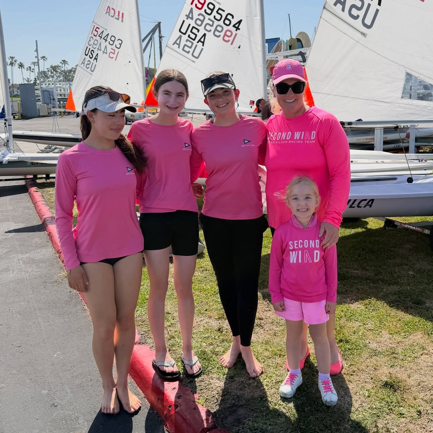 Hi Barbie. 💕

Zoe and I always wear pink&hellip; but today the SDYC girls understood the assignment.

Fast, focused, and just the right amount of savage on the racecourse&mdash;these girls are the real deal, and I love seeing Zoe admire them. 3 gene
