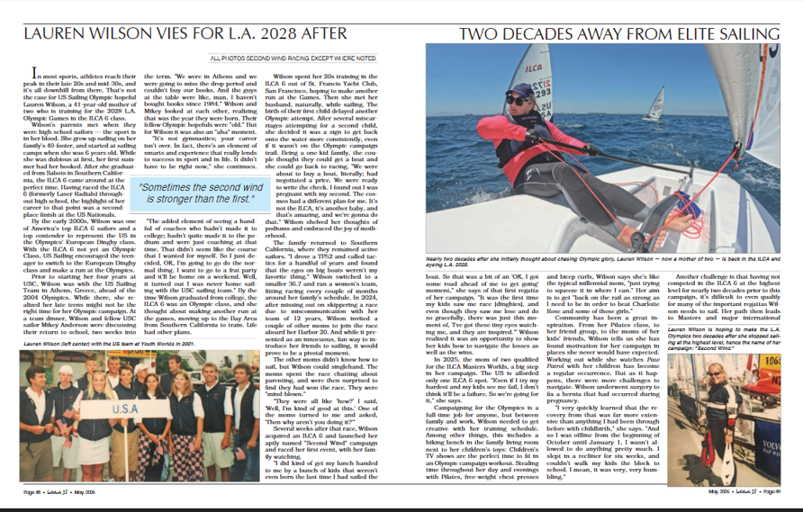 I'm in Latitude 38 Magazine — An Olympic Sailor's Story Makes Print
