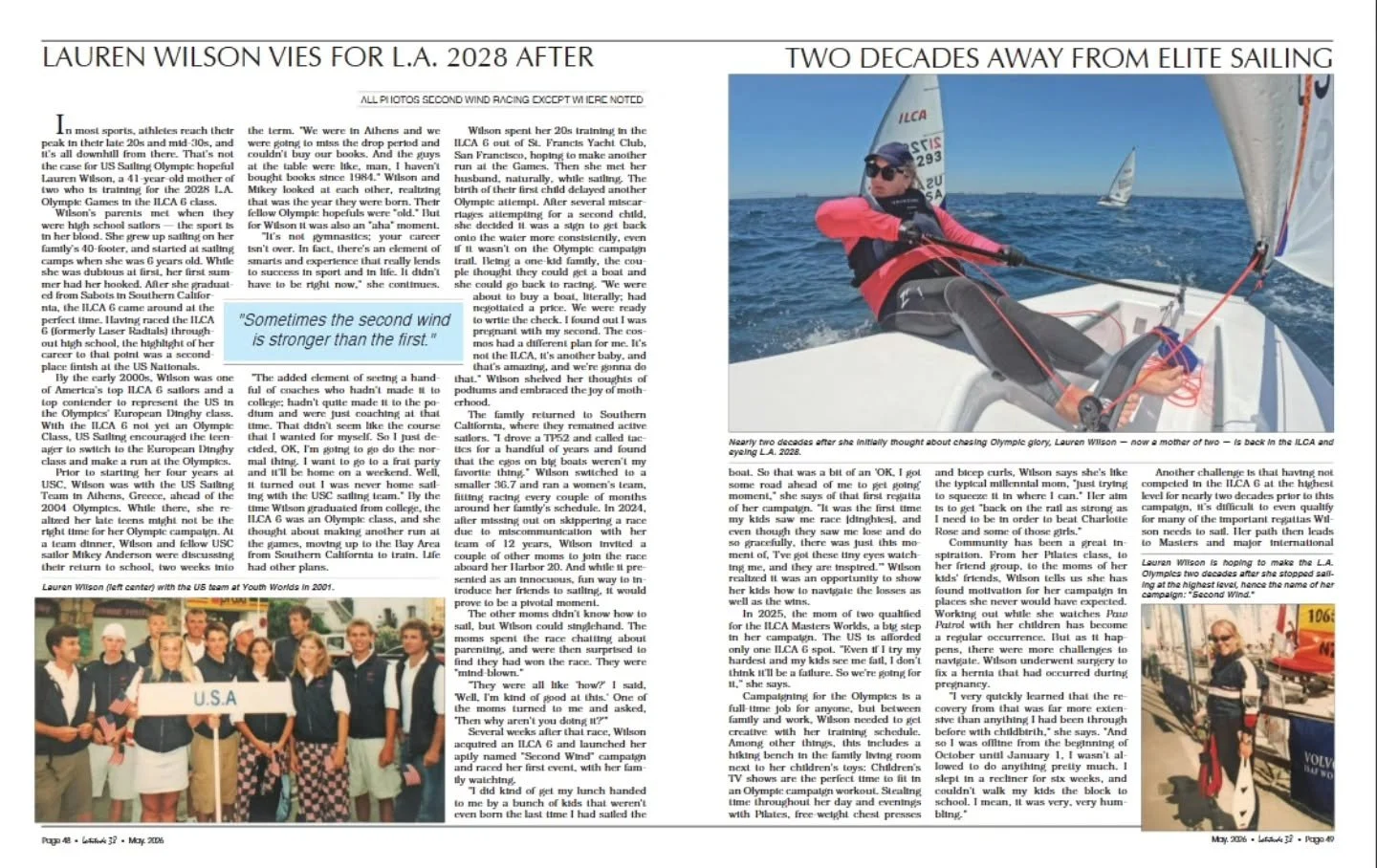 I'll never gets used to seeing myself or my story in actual print. A new feature length article has been published in Latitude 38 Magazine's May 2026 print edition! Read it here:
