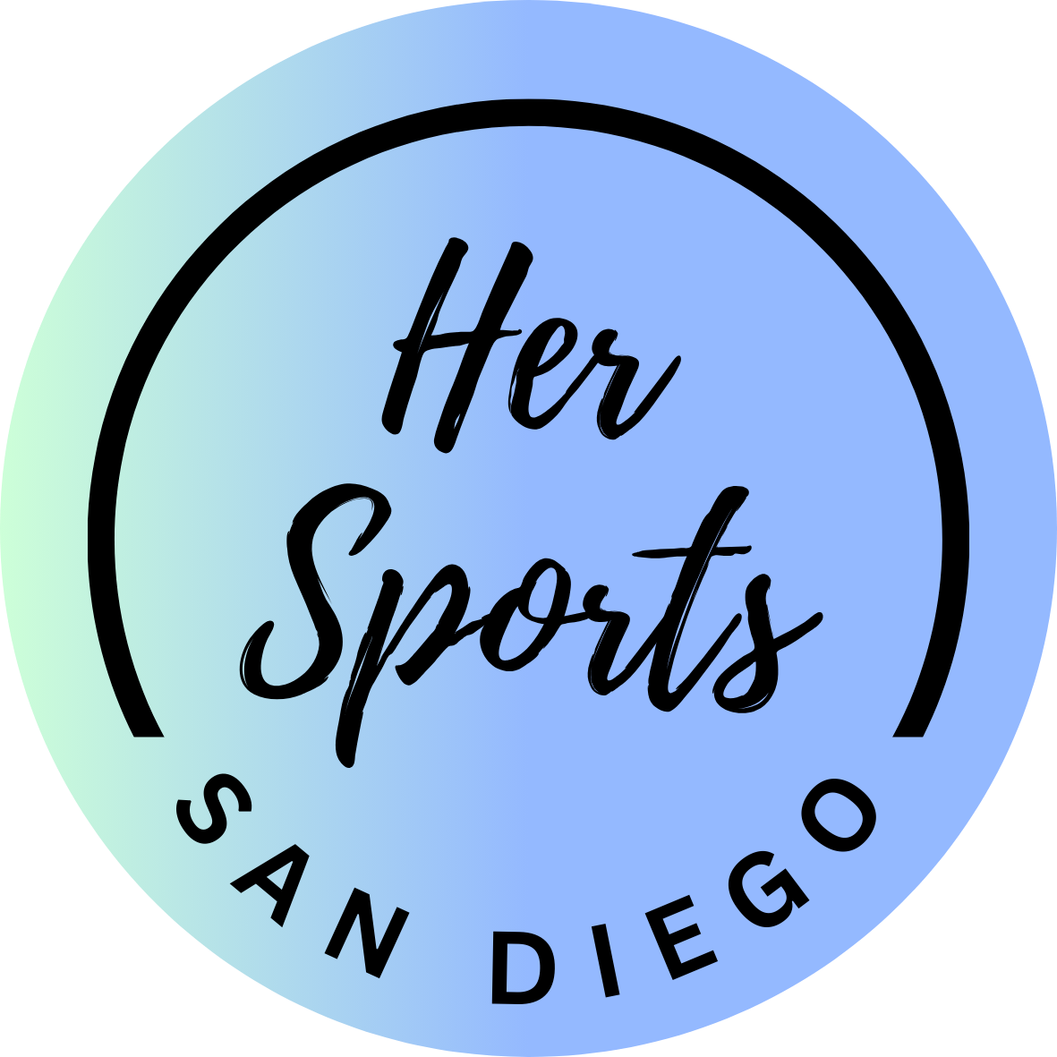 Her Sports San Diego logo, showcasing media coverage of Lauren Wilson’s Olympic sailing journey.