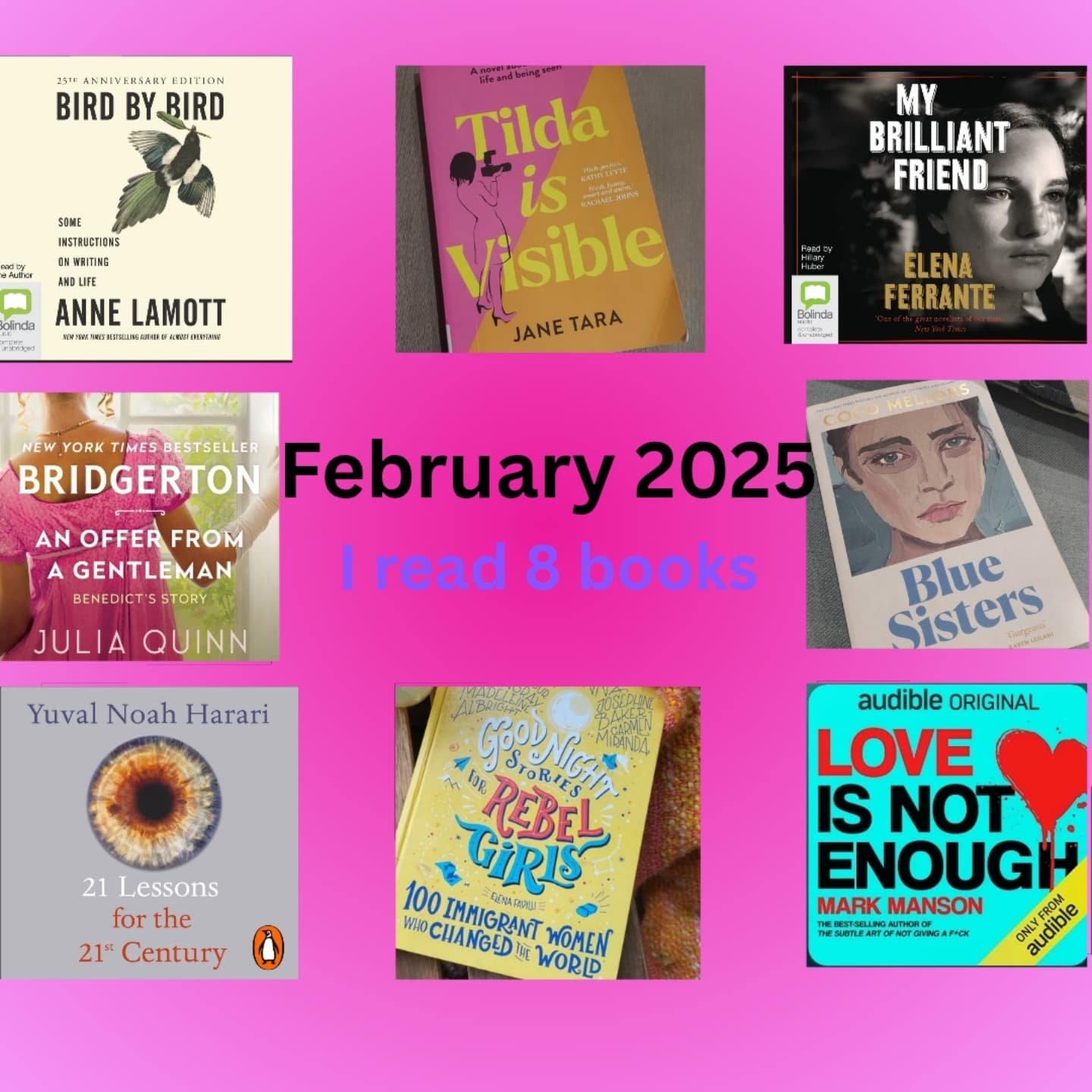When I look back on the books I read in Feb, I noticed a lot of #girlpower in my reading. Yes, even the 3rd #bridgerton book is quite feminist once it diverges from the Cinderella story.
Highly recommends for the month:
🩷 Tara is Visible - I could