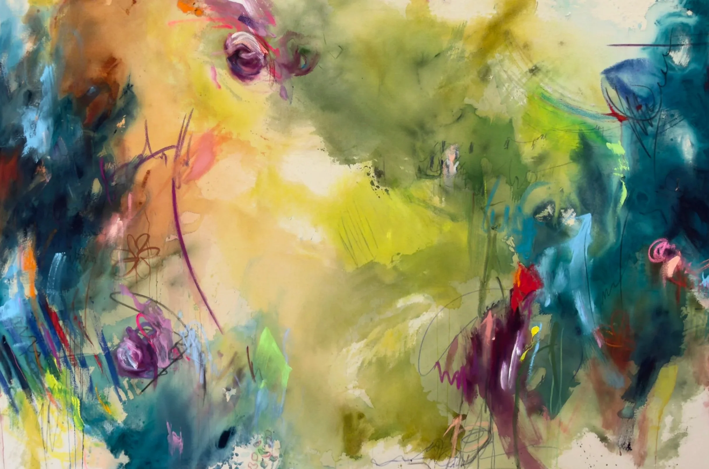 Lose YourSELF II, 2026, mixed media on canvas, 48x72 inches