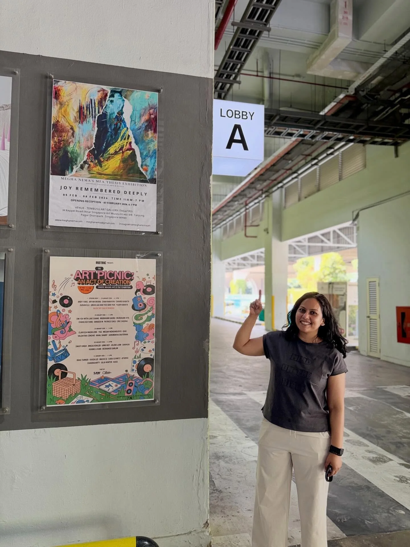 Final countdown!! Posters are up! 
Delivered few paintings today.. the set up begins tomorrow. Soon i would be readto welcome you all to JOY REMEMBERED DEEPLY. I am sure my paintings will bring &lsquo;sukoon&rsquo; (Arabic for tranquility) your way. 