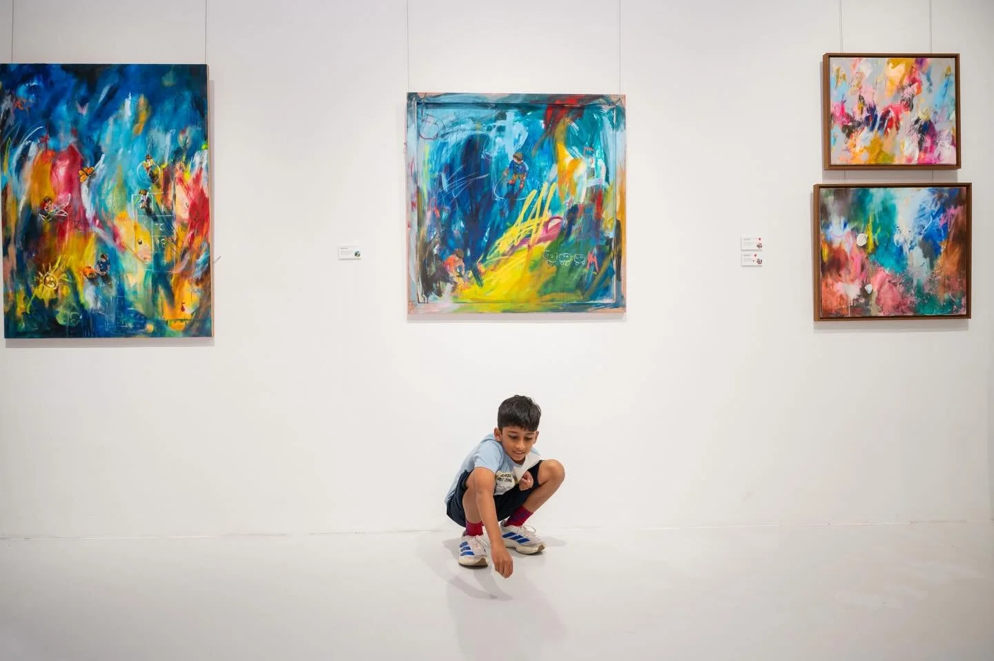 It was incredible seeing how these paintings touched so many hearts. They evoked nostalgia, radiating joy! Glad &ldquo;Building Own World&rdquo; meant something to you @pri.j.go and Sachin. 

Building Own World, 2025
48x36 inches
Oil on wood

SOLD &h