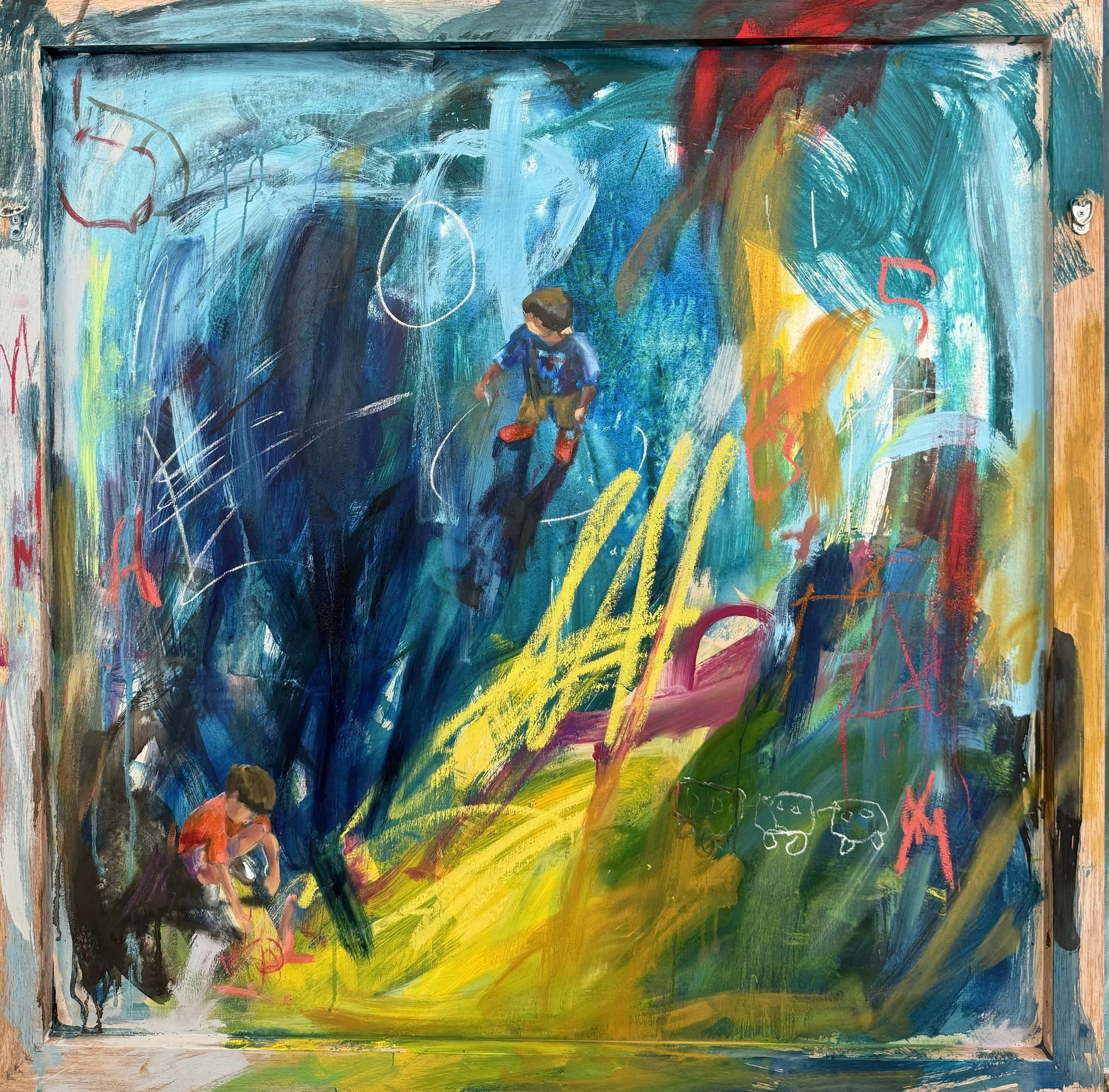 Global Canvas Side 2, 2024
mixed medium on wood, 40x40 inches