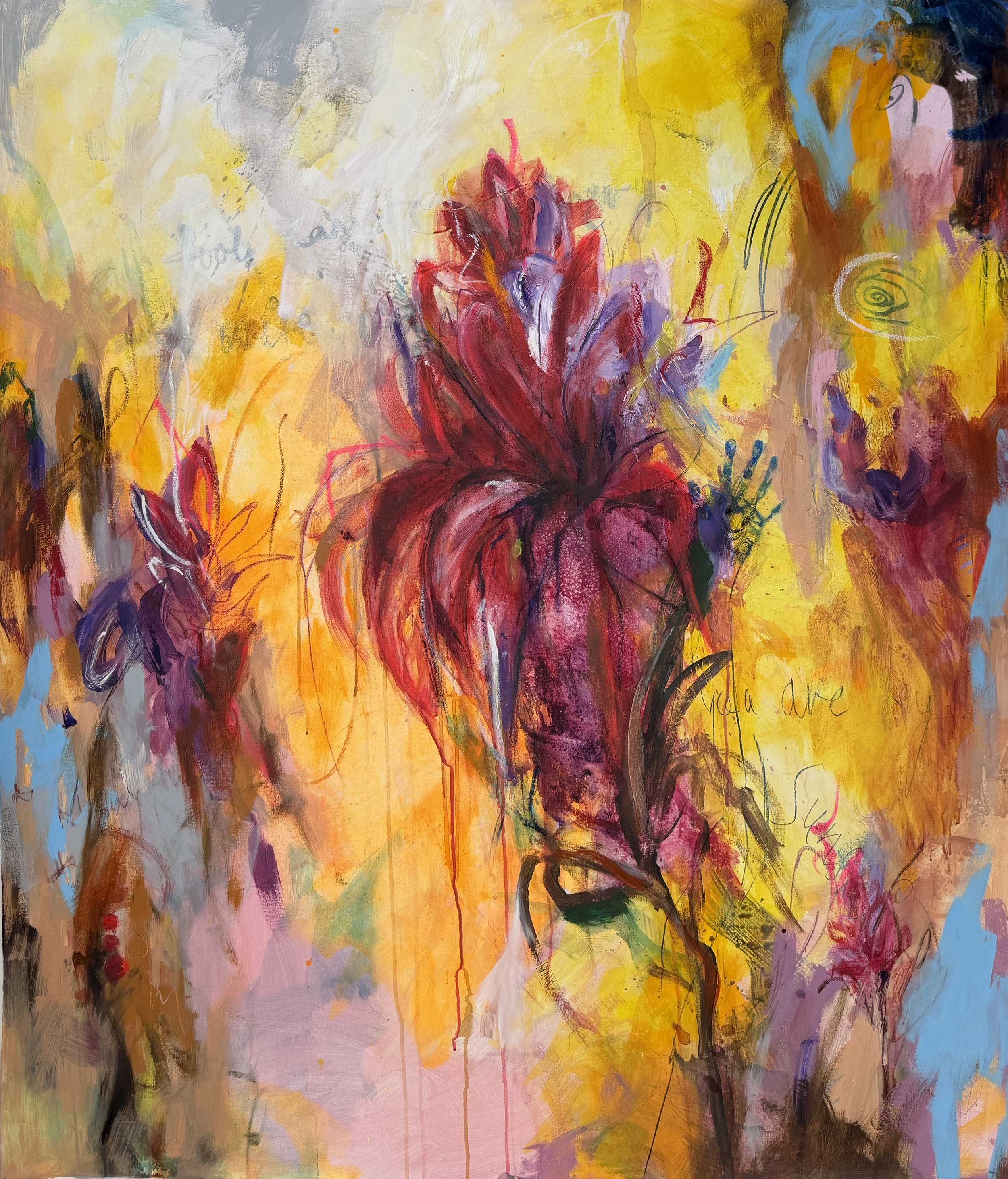 Sunshine, 2026, mixed media on canvas, 54x48 inches