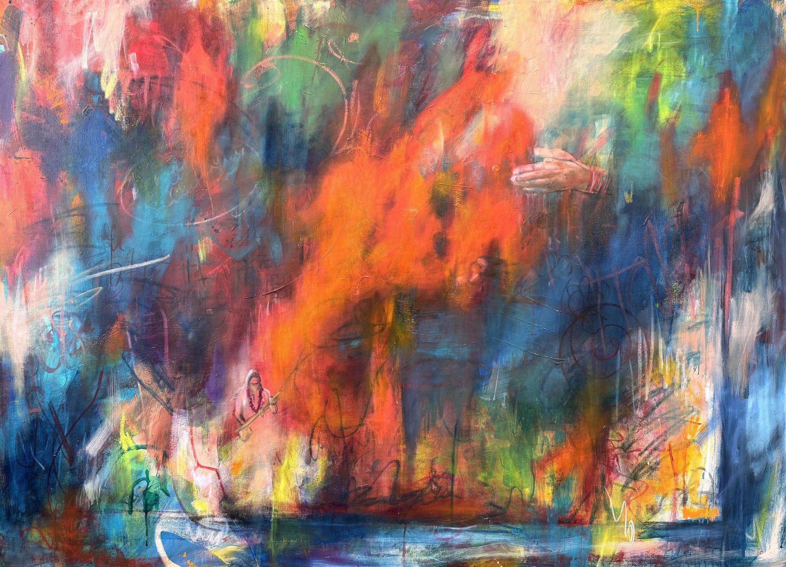 Beyond Reasons, 2025
mixed medium, 48x66 inches