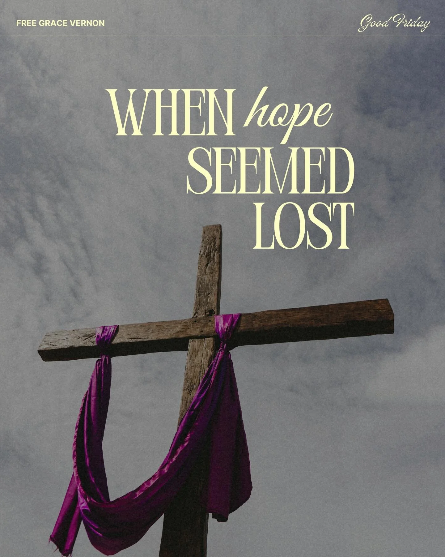 When hope seemed lost&hellip;
grace was at work.

It is finished.