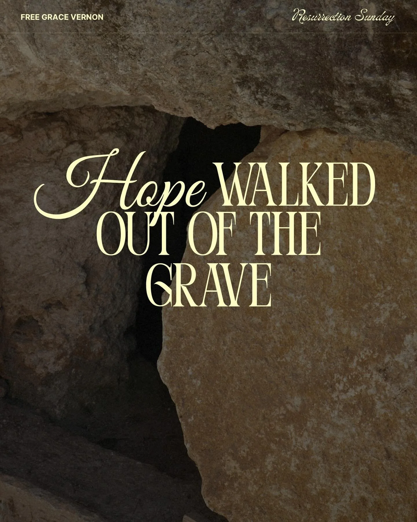 Hope walked out of the grave.

And it&rsquo;s still reaching for you today.

Resurrection Sunday ✨
The invitation is still open.