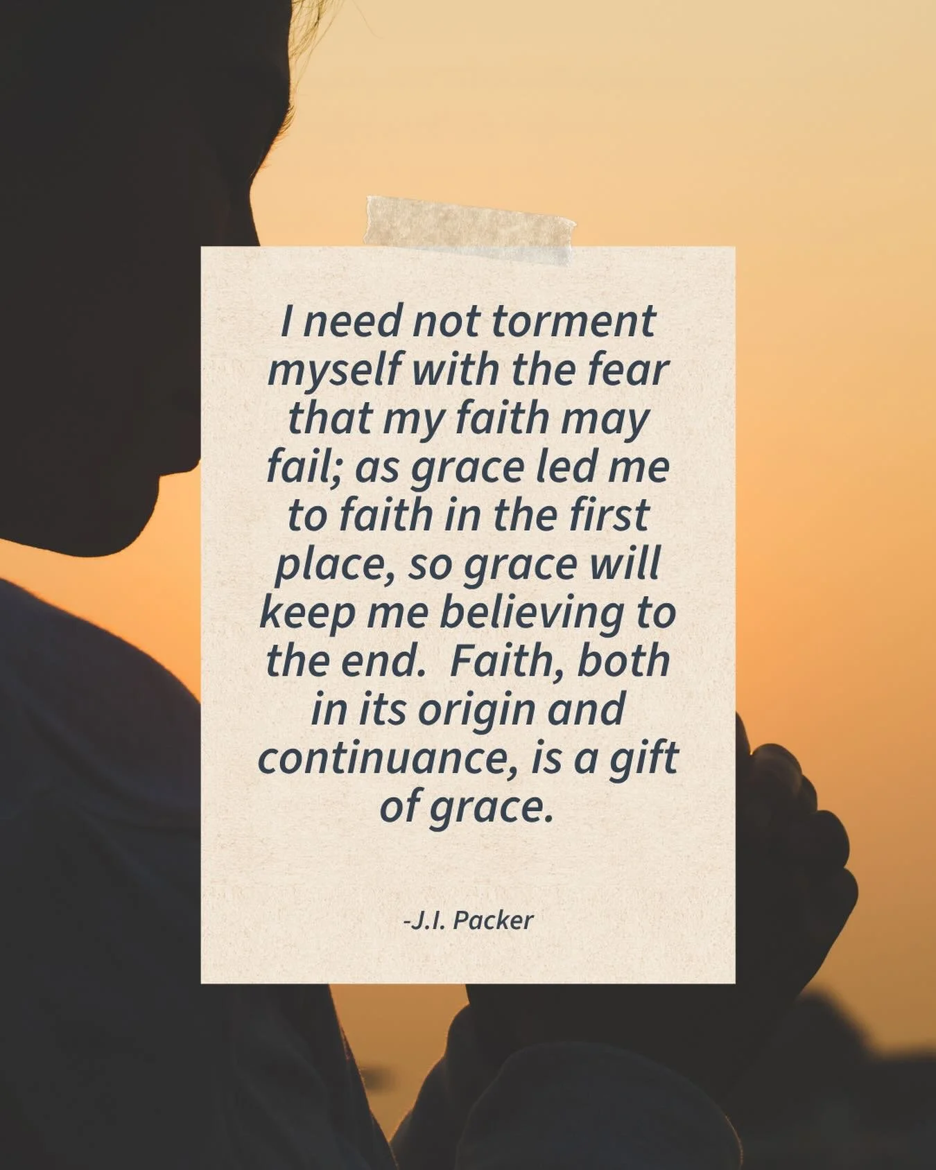 Grace doesn&rsquo;t just save us &mdash; it sustains us.
The same grace that opened our eyes to believe is the grace that keeps us holding fast, even on the days when faith feels weak.

We are not carried by the strength of our grip on Christ, but by