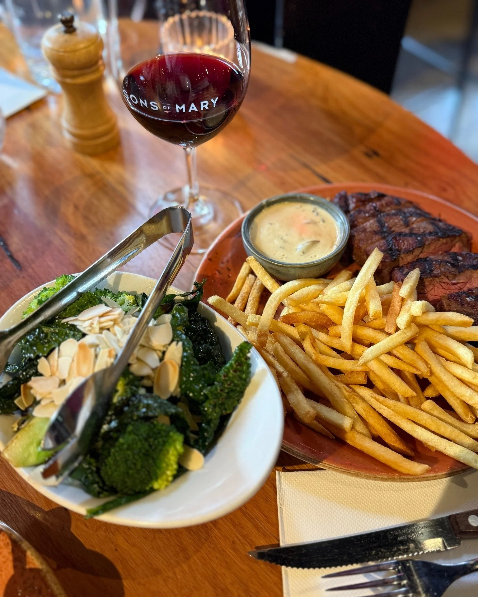 End your Sunday by making plans for Monday.

From 5pm tomorrow we're serving up Steak Frites: a carved 250g Porterhouse, golden fries and your choice of sauce for $28.

Drop in early for Happy Hour from 3-5:30pm, with great drink specials to start th
