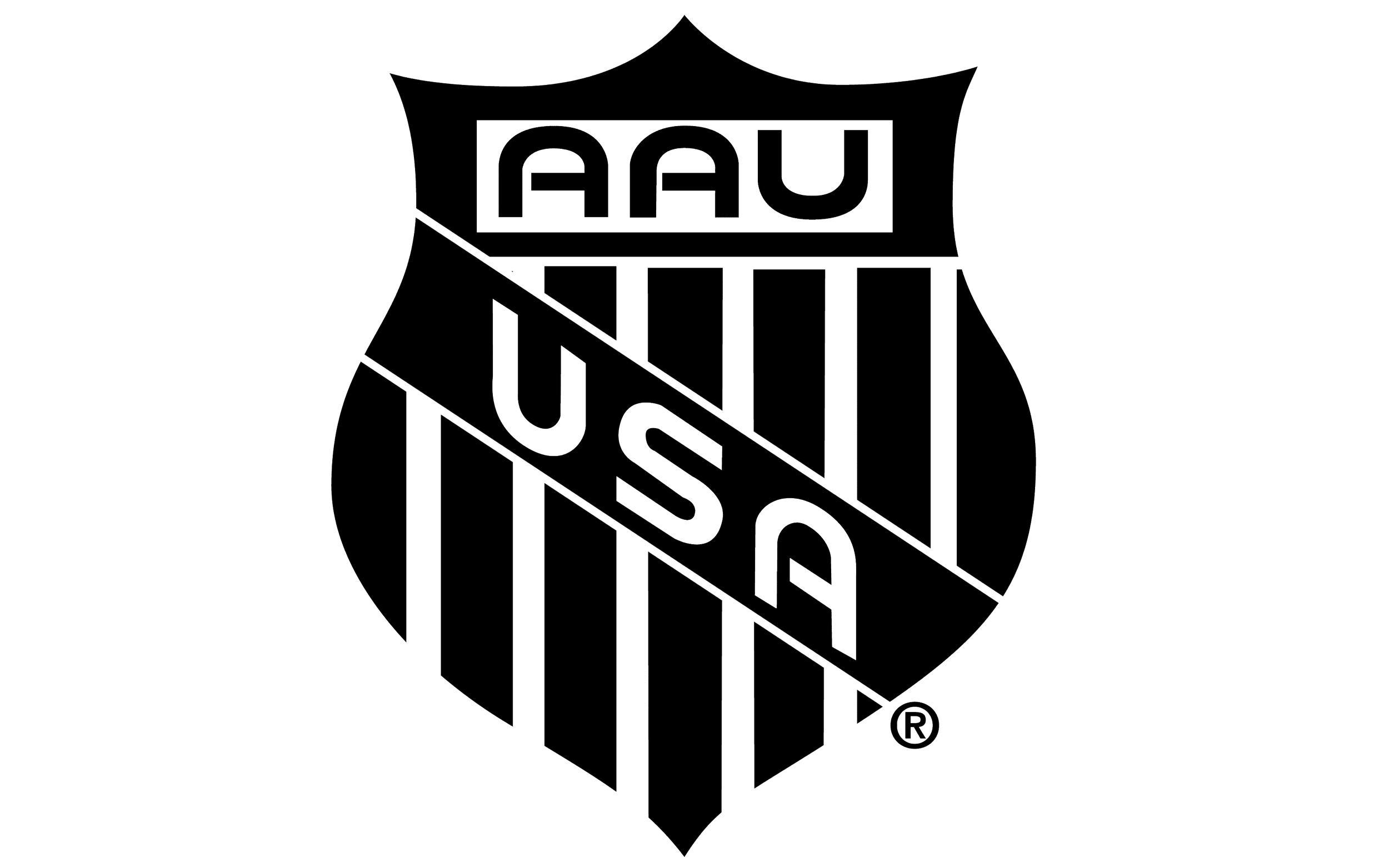 Outline of the AAAU USAA insurance shield logo with text