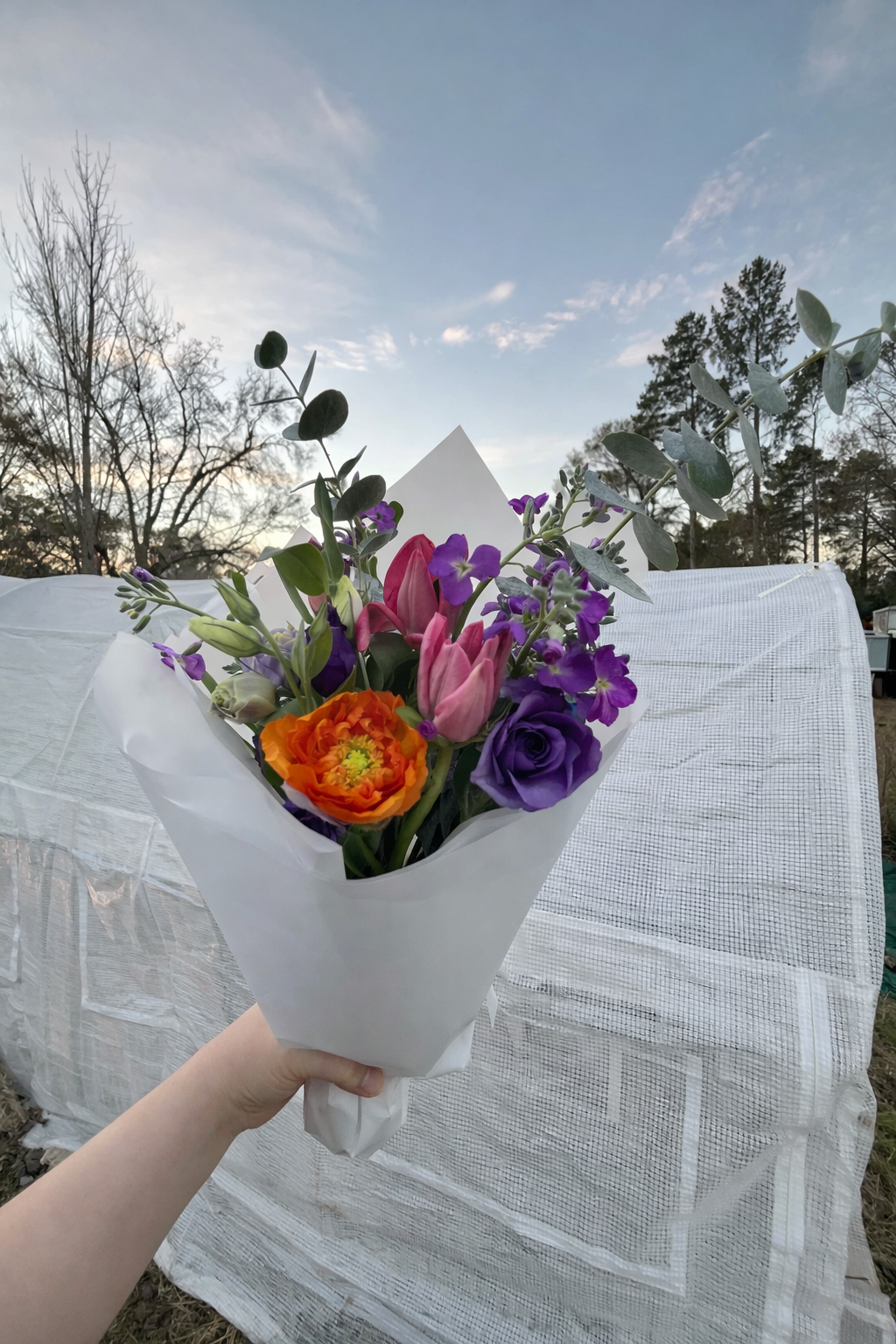 Valenines Small Wrapped Bouquet