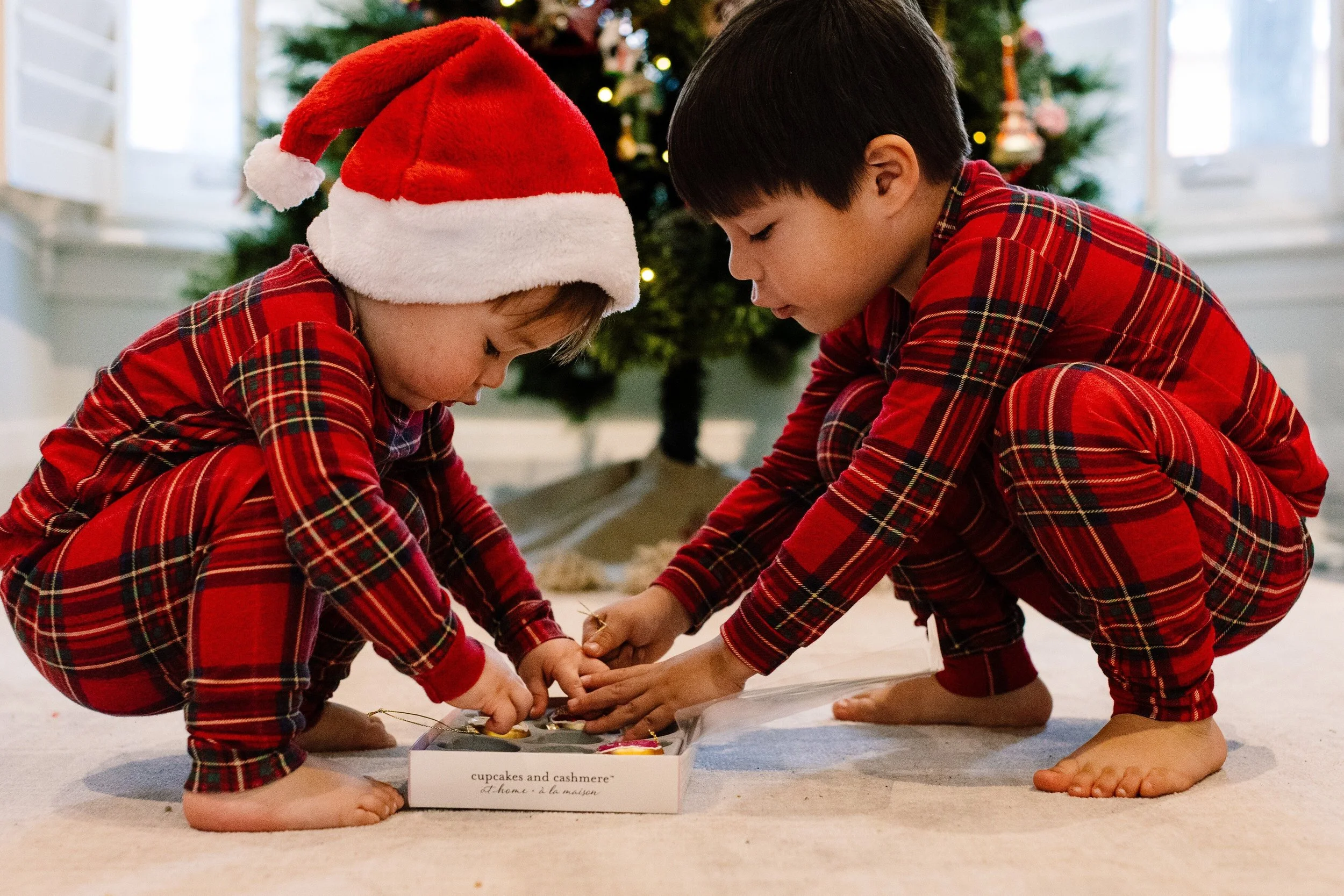 A Sunday morning at Home Decorating the Tree | Roncesvalles Family Photo Session