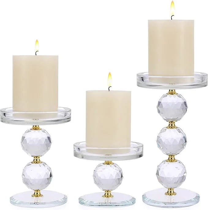 Venetia Pillar Candle Holders, 3-Piece Set