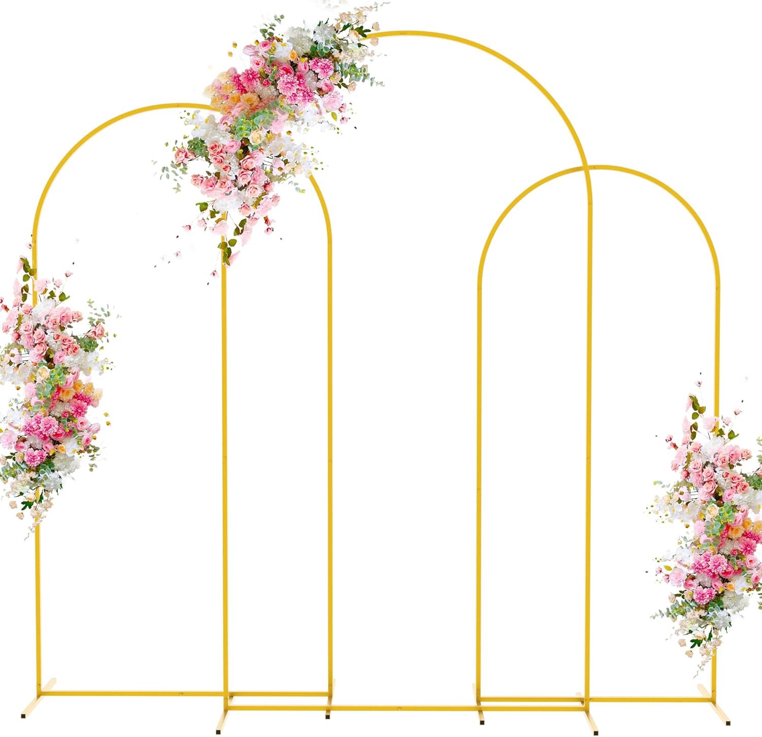 Gold Arch Backdrop Stands, Set of 3