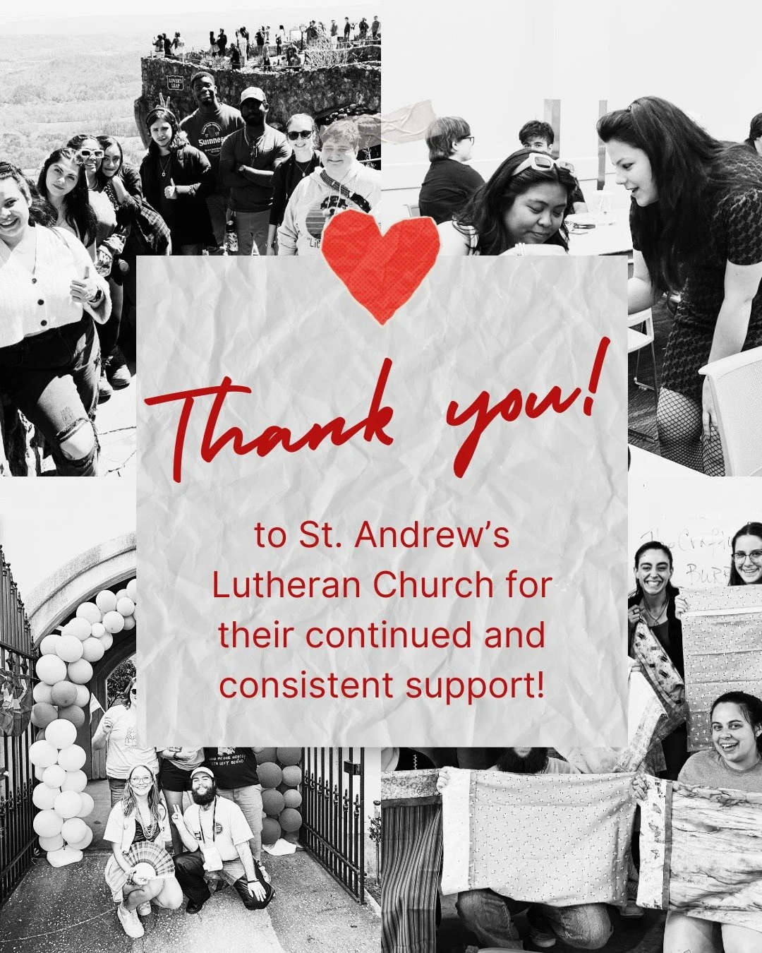 St. Andrew's Lutheran Church is one of our incredible partner congregations that make a monthly gift to campus ministry! It makes a huge difference in our ability to budget and support our students throughout the year! Thank you so much! 

 #jaxcampu