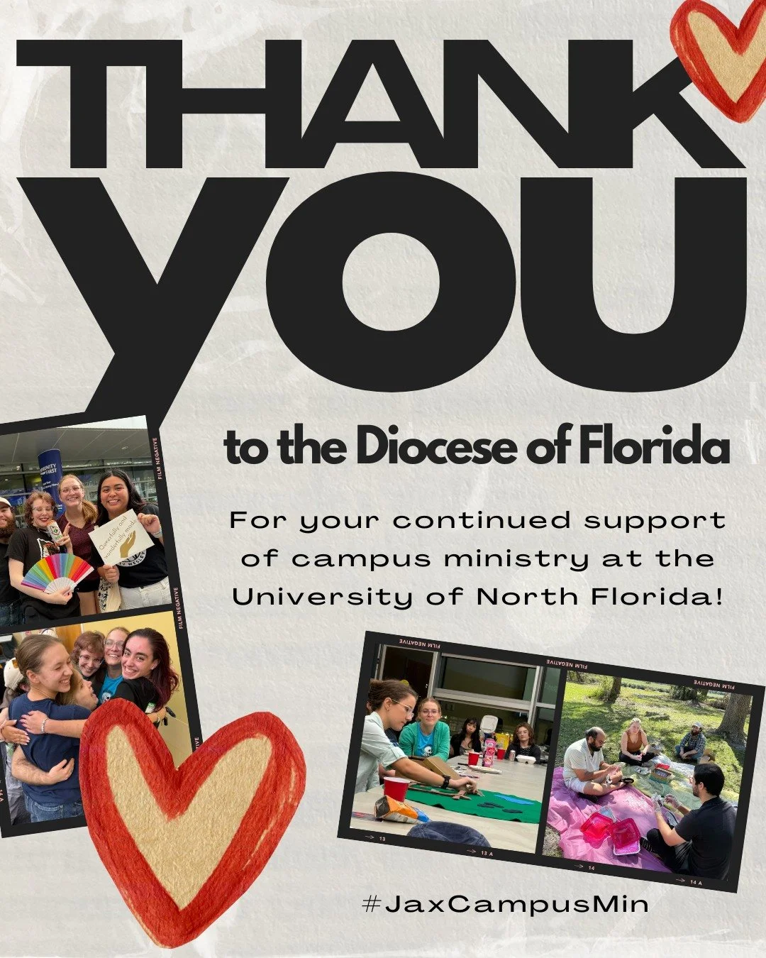 Thank you so much to our partner in ministry, the Diocese of Florida! We are grateful for the Episcopal Church's support in this ministry. We are better together! 

 #jcm #jaxcampusmin #unf #campusministry #Lumin #dioflfeast
