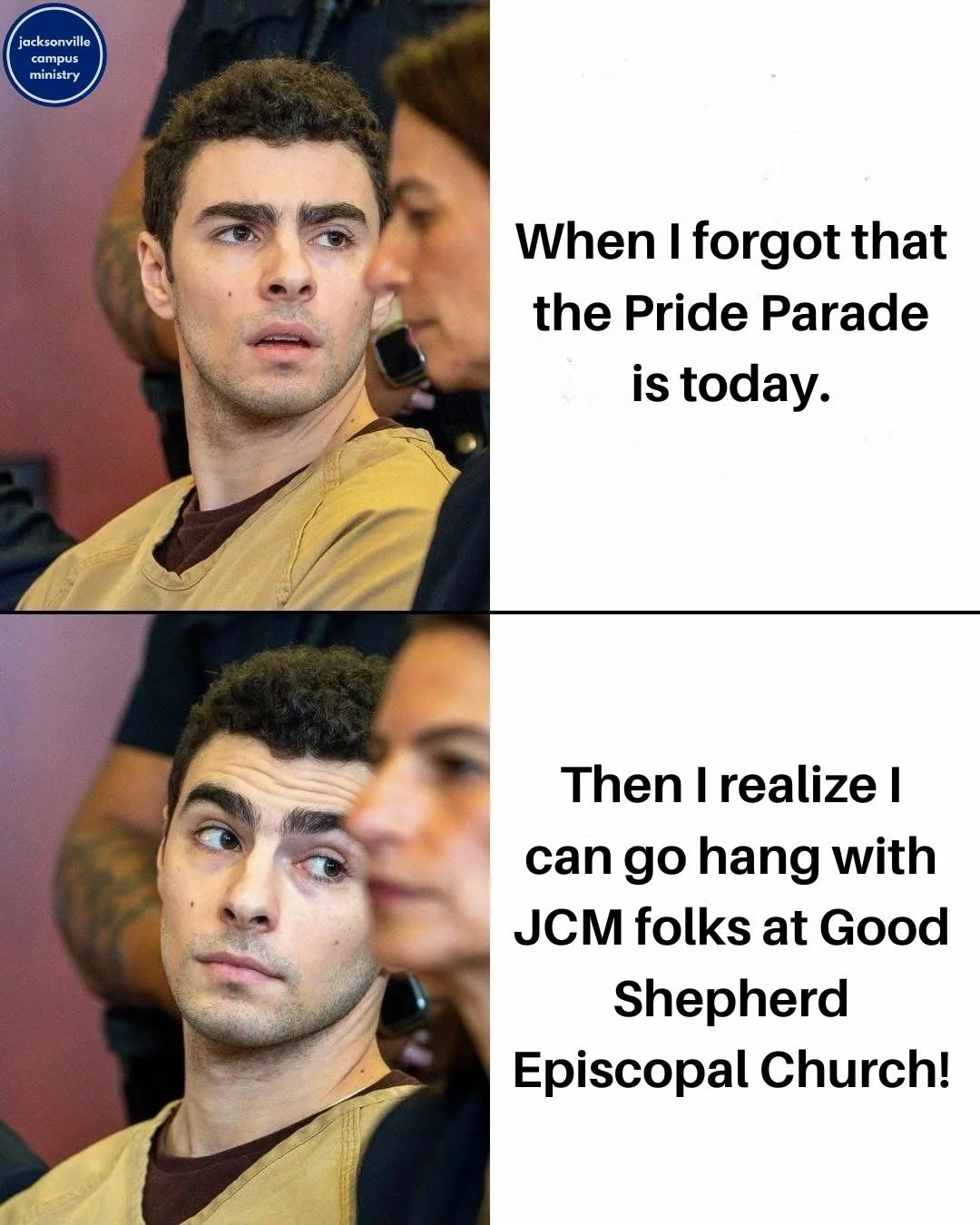 Join our students at Good Shepherd Episcopal Church today around 2pm (you'll want to get there a little earlier) to watch the Pride Parade! They're at the perfect location on the parade route, they'll be cooking out, and they have so many tents for s