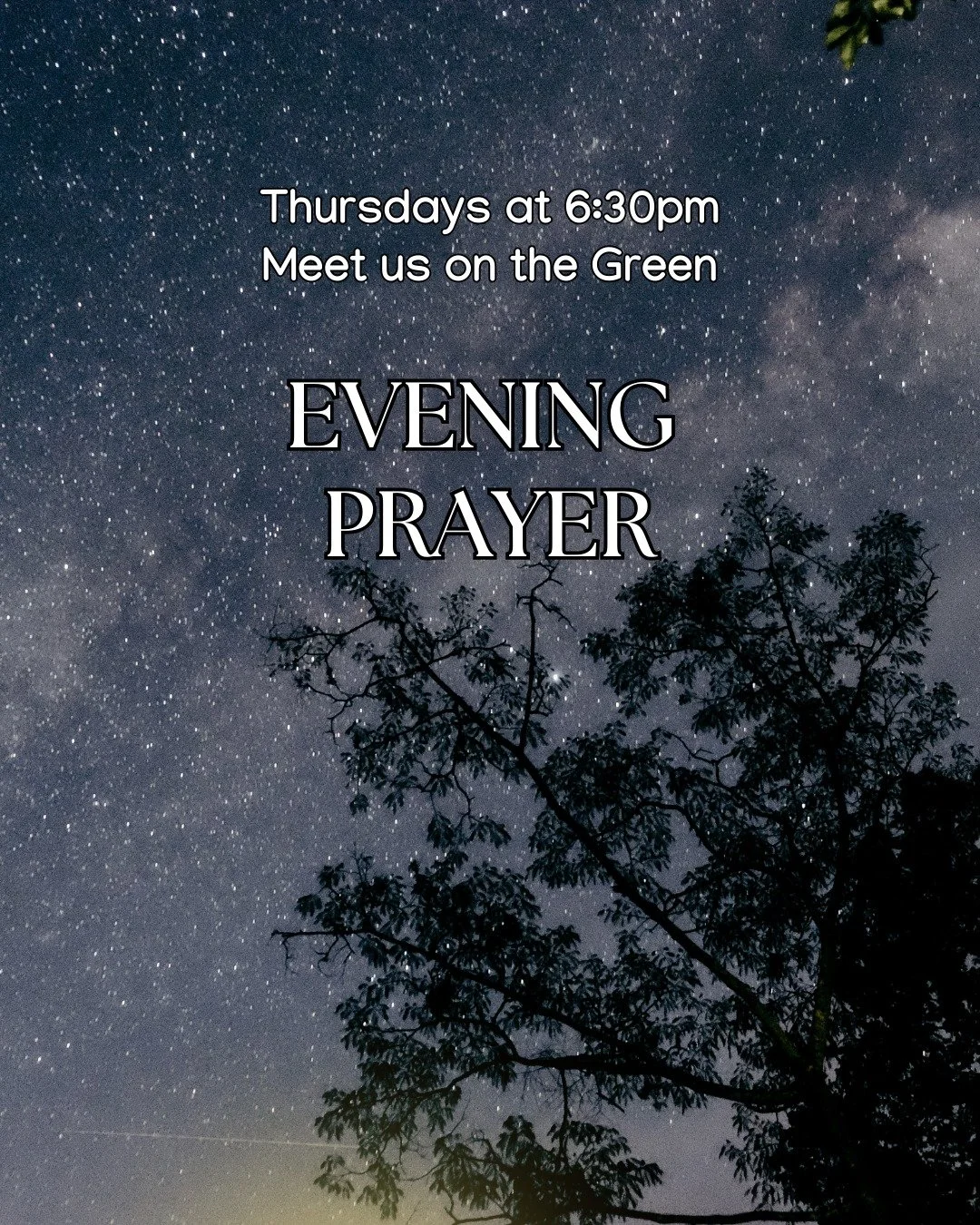 Meet us on the Green tonight at 6:30pm for Evening Prayer!