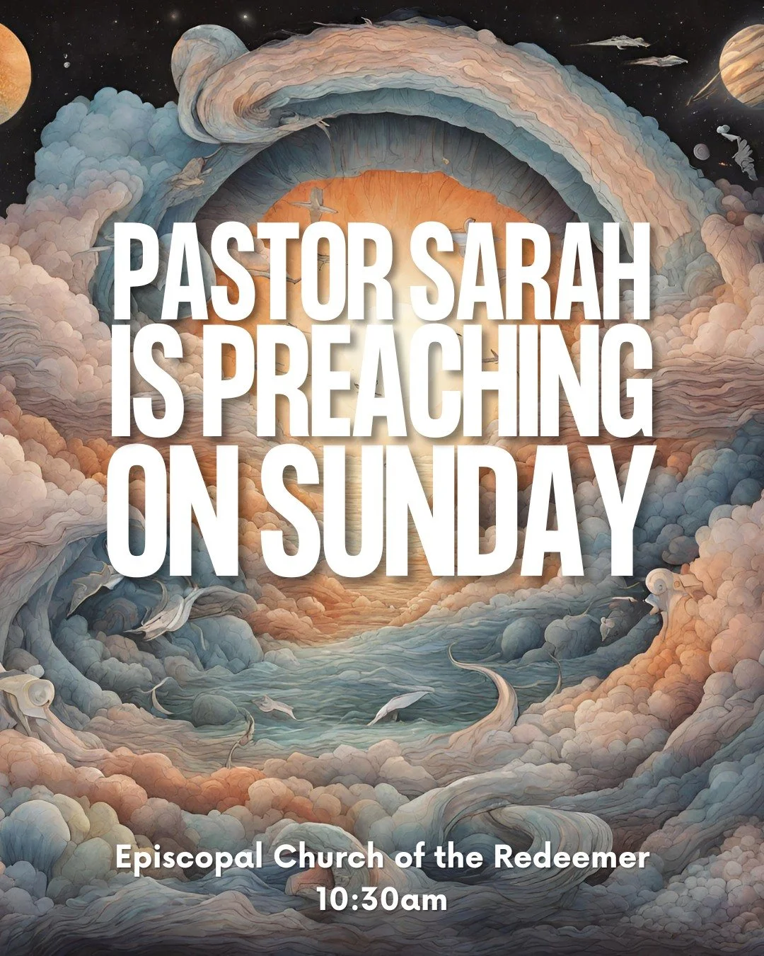 Pastor Sarah is preaching tomorrow morning at 10:30am at Redeemer Episcopal Church. See you there!