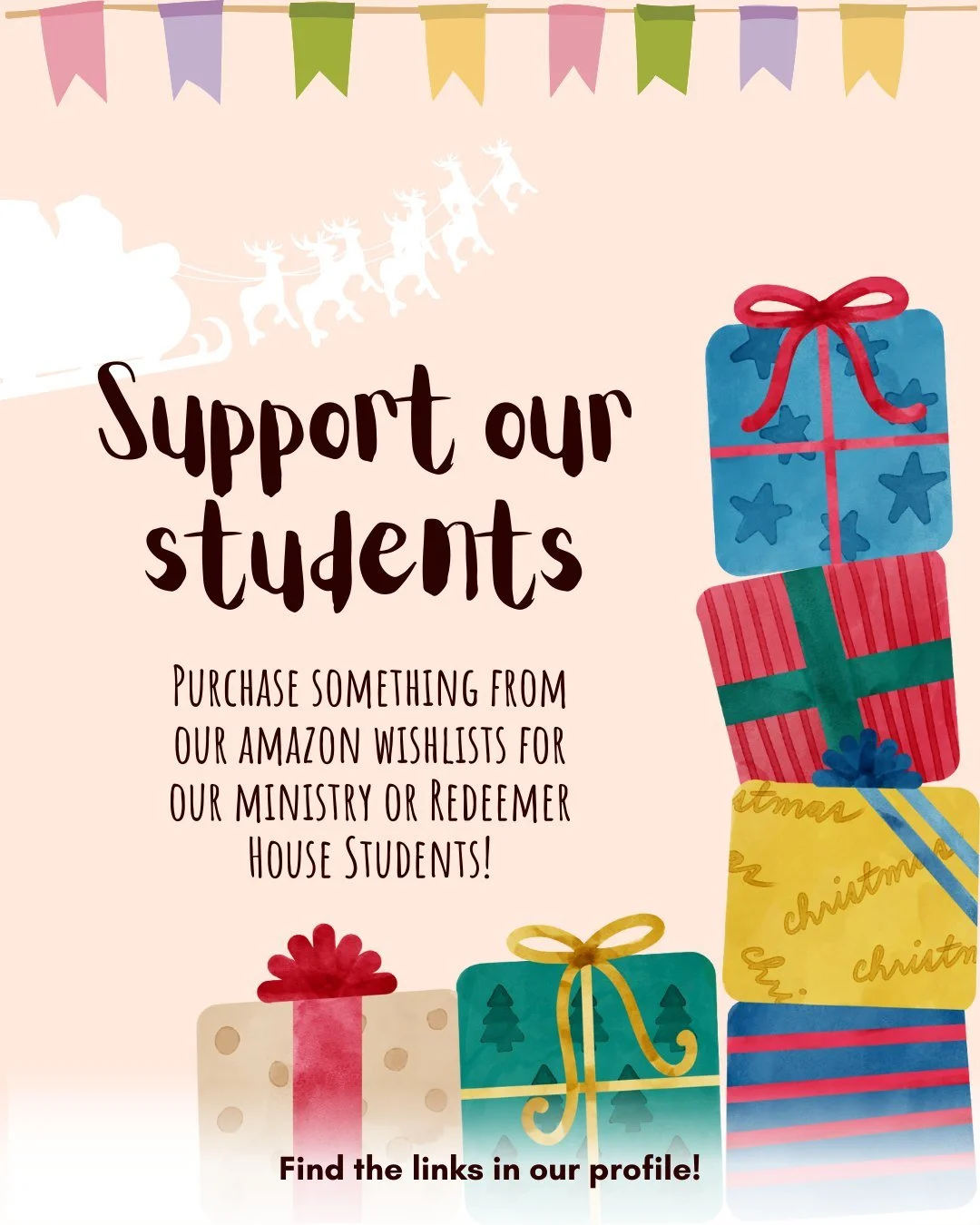 Do you have a little extra Christmas cash burning a hole in your pocket this season? You can support our campus ministry students in two simple ways while still relieving that urge to shop! You can find our ministry wishlist and our Redeemer House wi