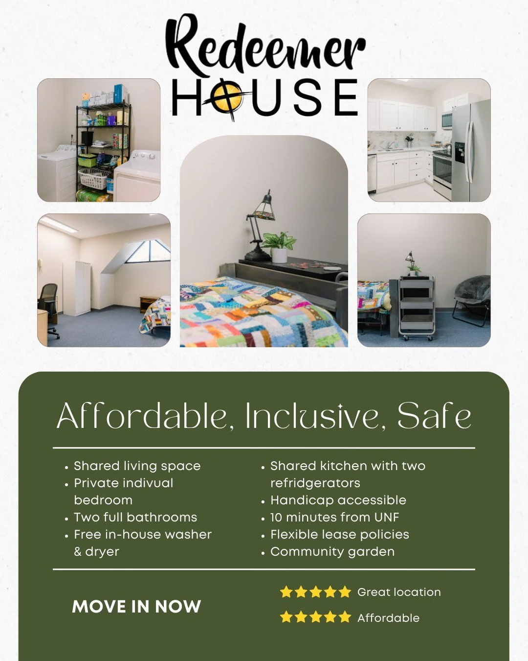 Don't forget to tell your friends that we will have a few rooms open in the summer and even more open in fall 2026! You don't want to miss this opportunity. Living with folks is really wonderful! You can find the application and interest form in the 