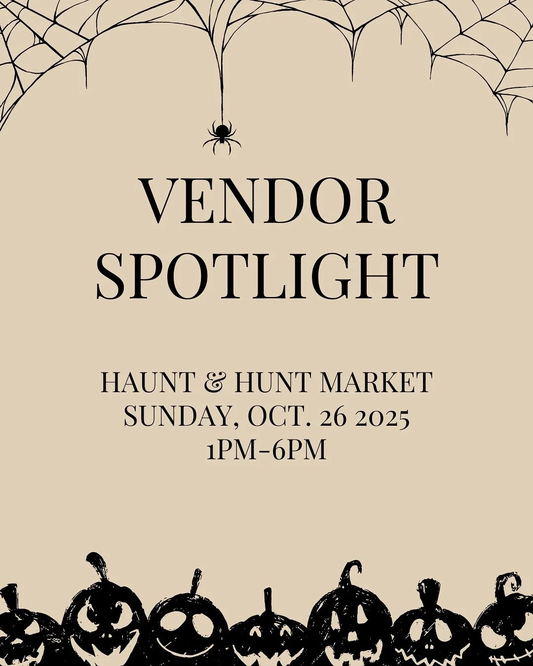Our incredible lineup of vendors for our Haunt & Hunt Market!
From beauty and wellness must-haves to handmade goods, spooky-cute accessories, and delicious treats, our guests are in for an unforgettable day of fun, shopping, and community.
A huge