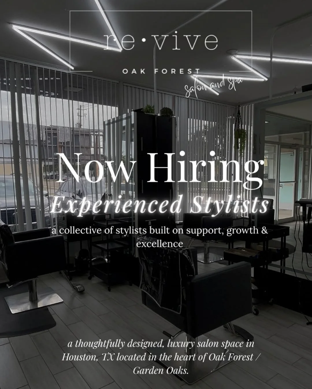 ✨ We&rsquo;re Hiring at Revive Salon &amp; Spa! ✨

Looking for experienced stylists who want more than just a chair &mdash;
a space to grow, create, and thrive in a luxury environment.

💫 Set your own schedule
💫 Build your clientele
💫 Elevate your