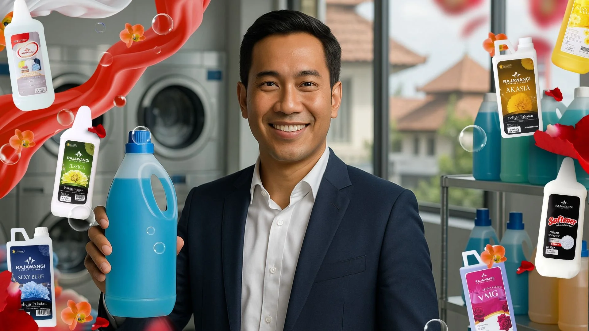 Agen Deterjen Cair Laundry Palembang Rajawangi Terpercaya