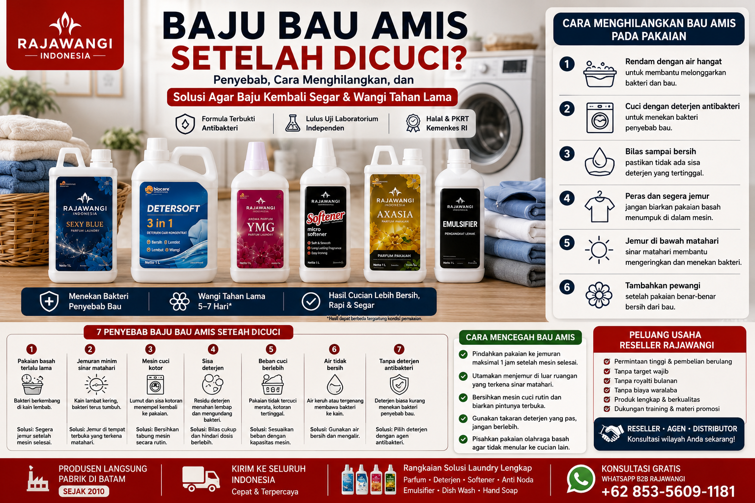 Kenapa Baju Bau Amis Setelah Dicuci? Penyebab dan Cara Mengatasinya