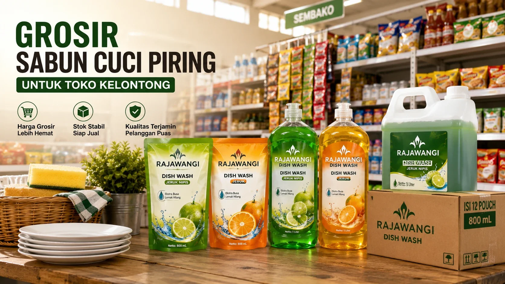 Grosir Sabun Cuci Piring untuk Toko Kelontong