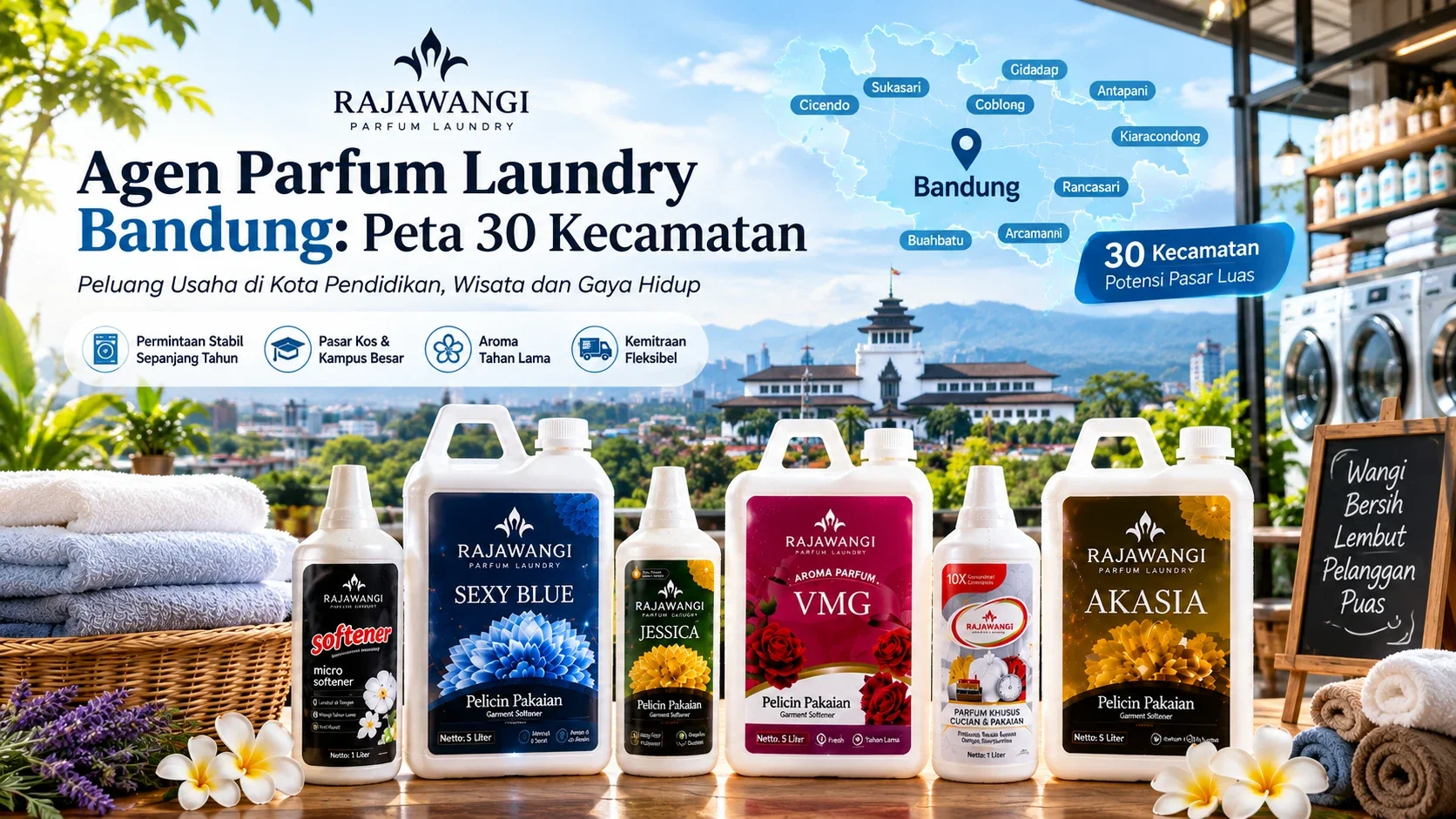 Agen Parfum Laundry Bandung: Peta 30 Kecamatan