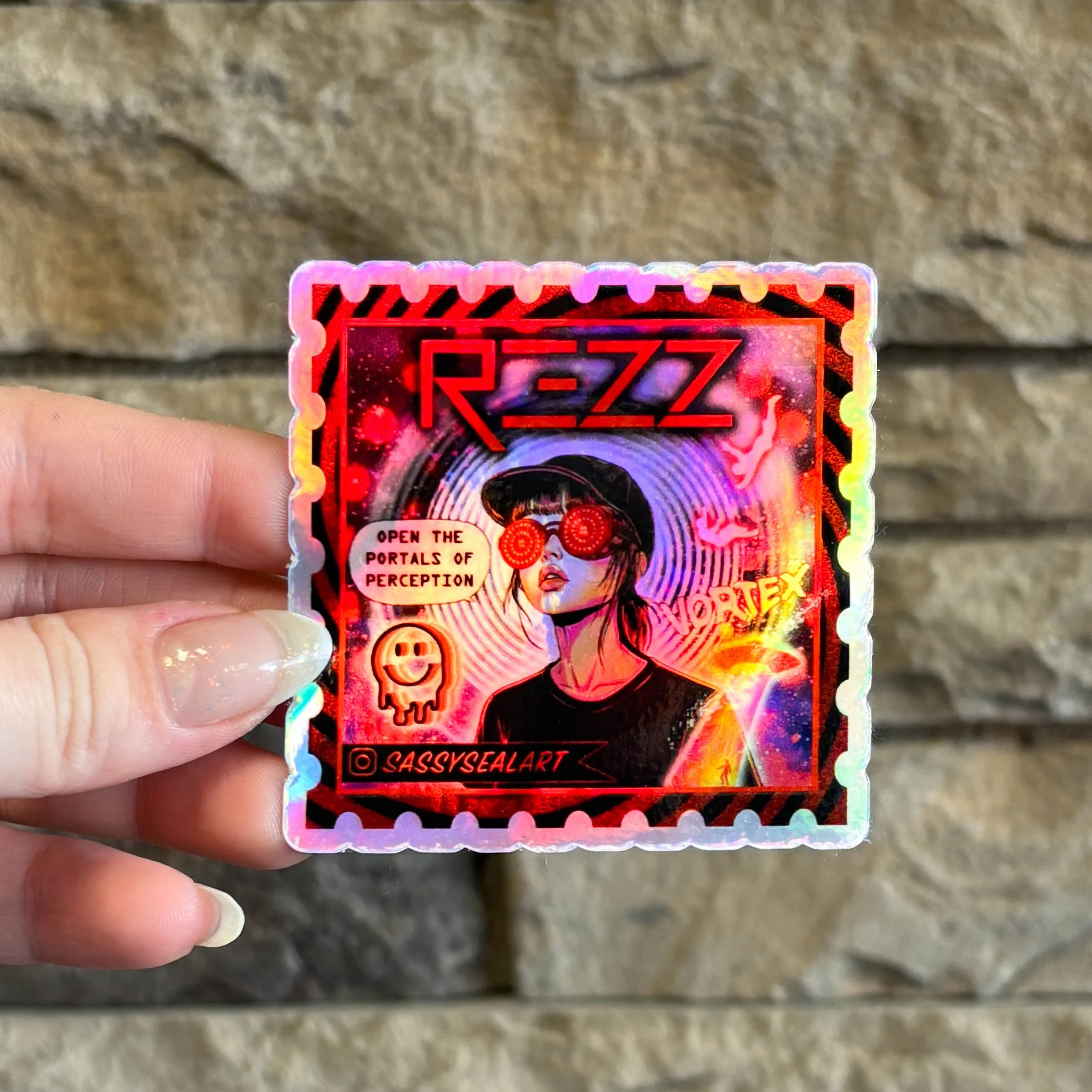 Holographic Rezz Sticker
