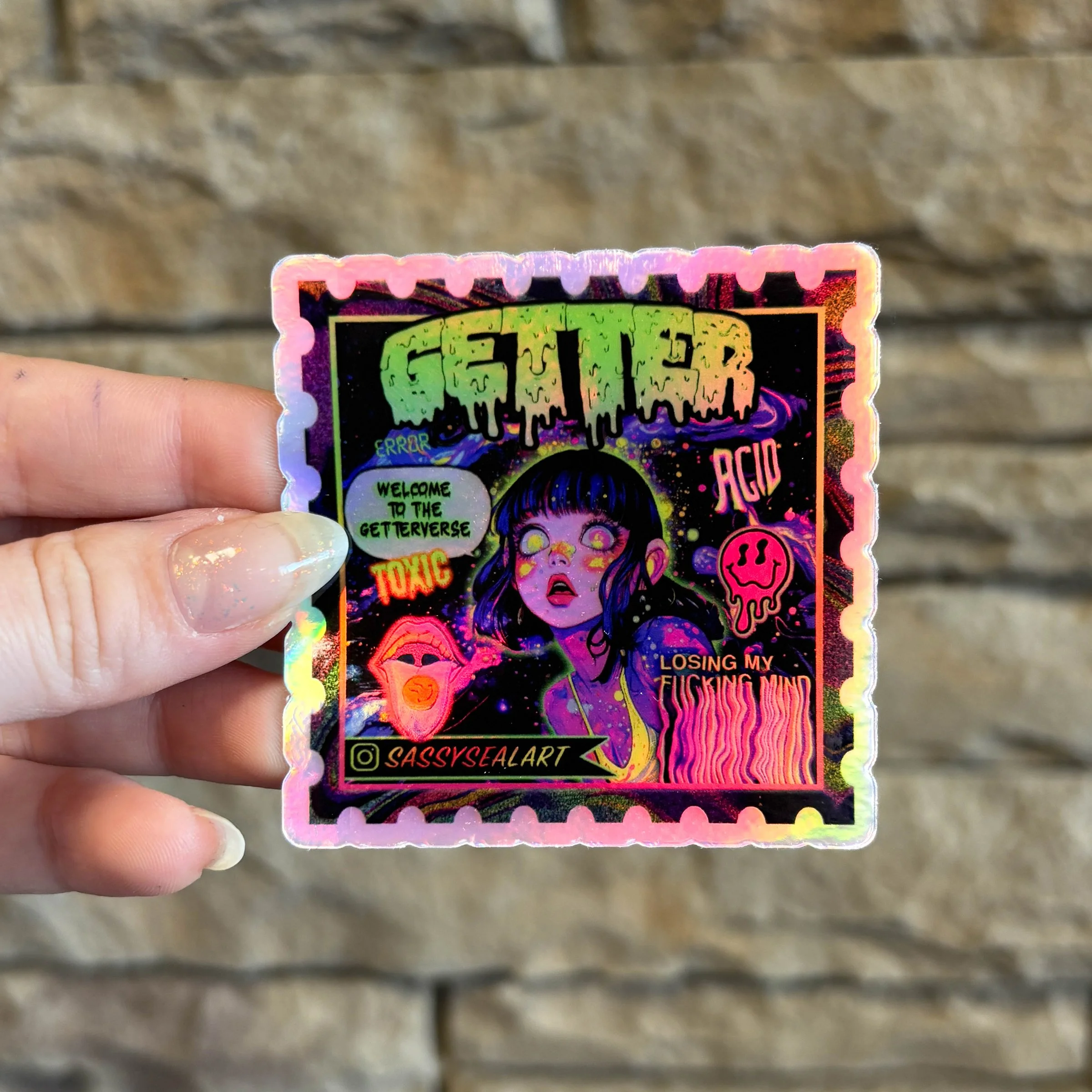 Holographic Getter Sticker #1