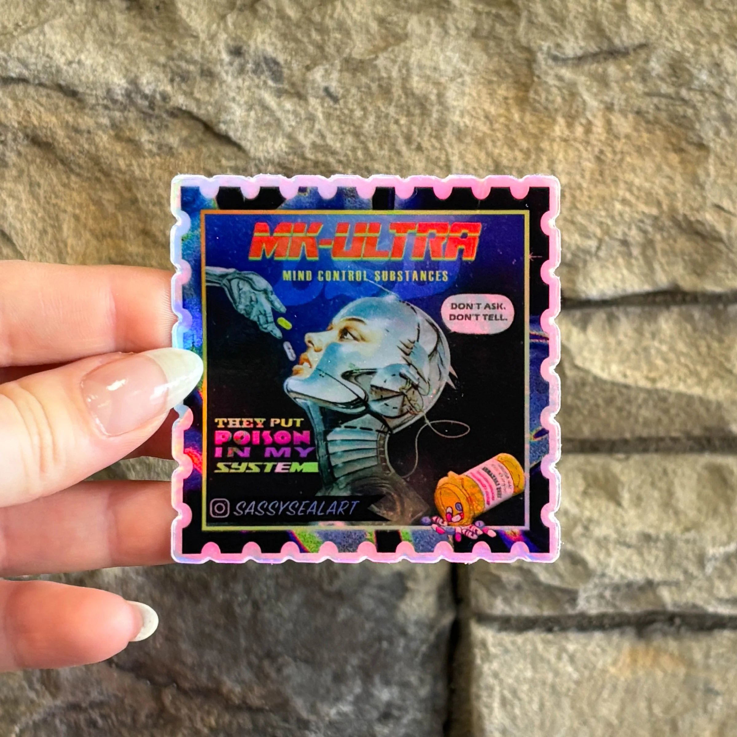Holographic Mk-Ultra Sticker