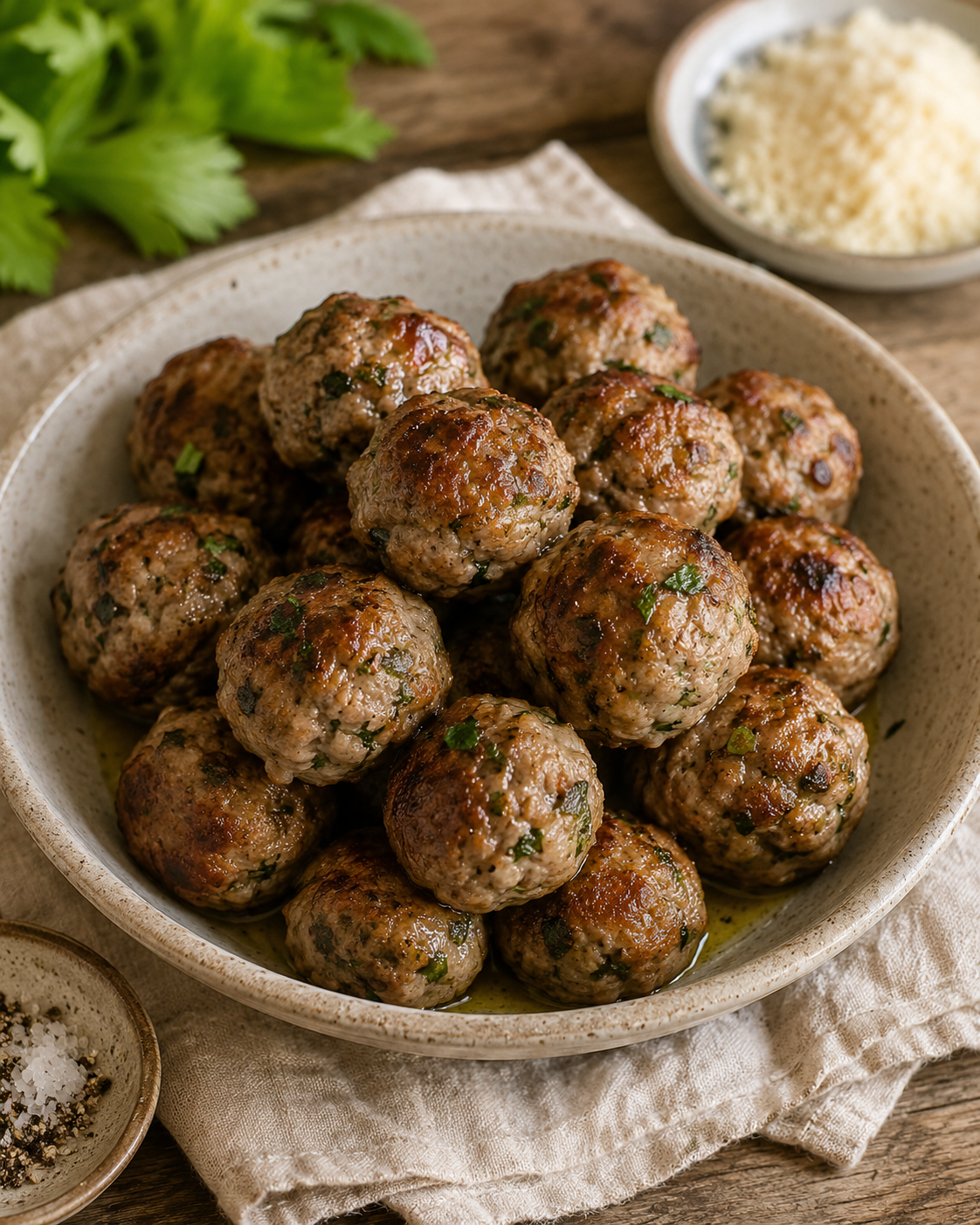 Pork &amp; Celery Leaf Meatballs