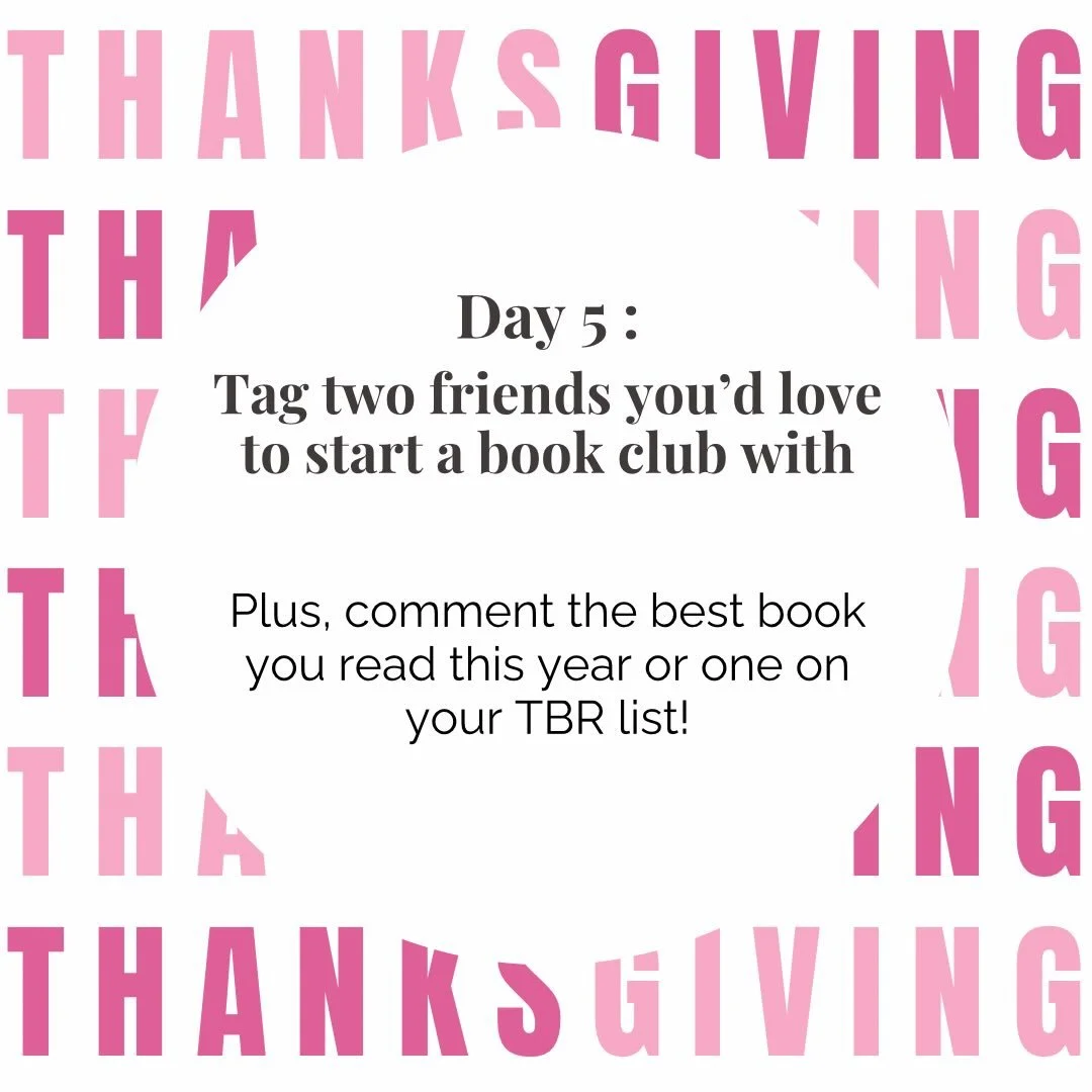 ThanksGIVING week - DAY 5 📚

It&rsquo;s FRIDAY and we&rsquo;re celebrating with something cozy! Today&rsquo;s winner gets a book + $25 Target gift card (because let&rsquo;s be real, you&rsquo;re spending that Target card on more books or a cute mug 
