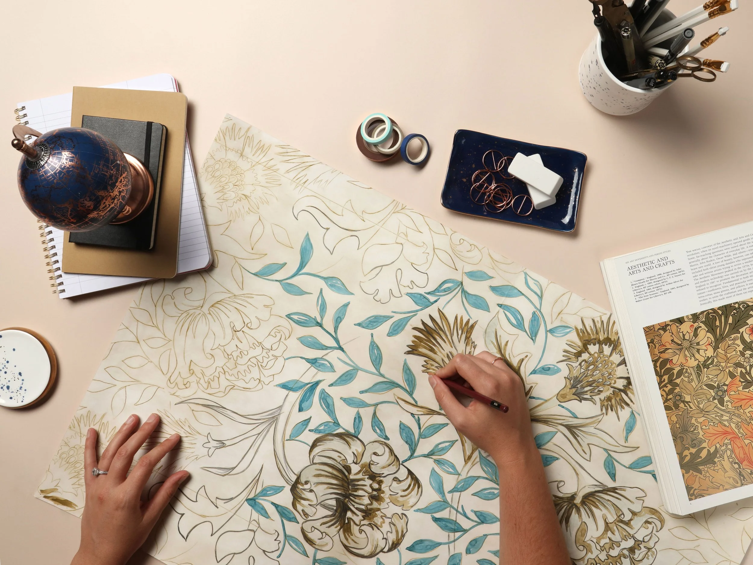 View of a designer painting to showcase Astek design team's wide range of capabilities.
