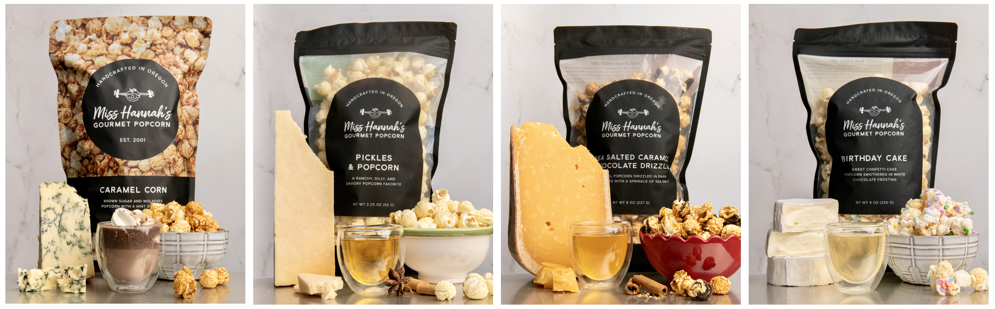 Miss Hannah's Gourmet Popcorn, Cheese and Beverages