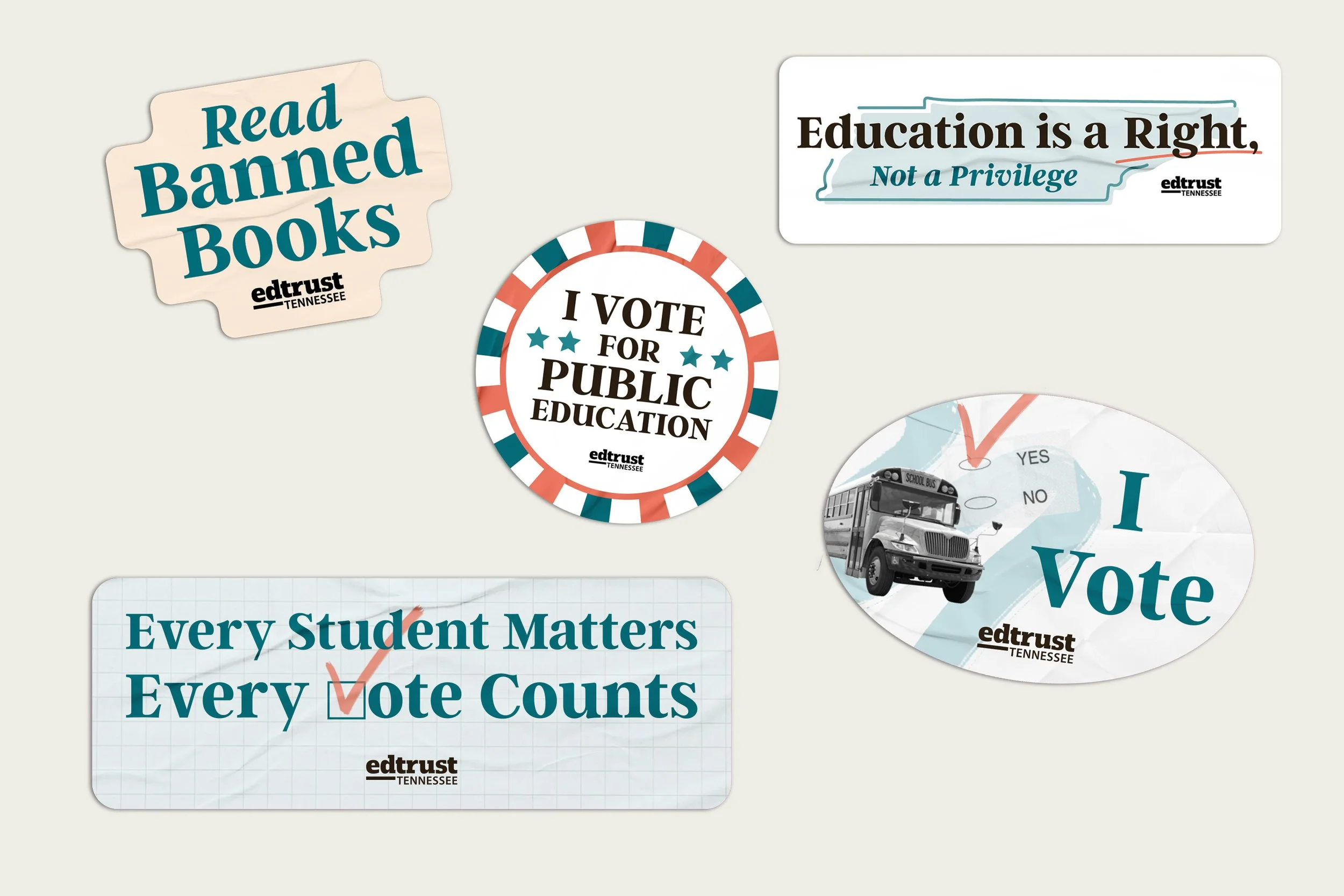Election Pledge Stickers | Created in Illustrator